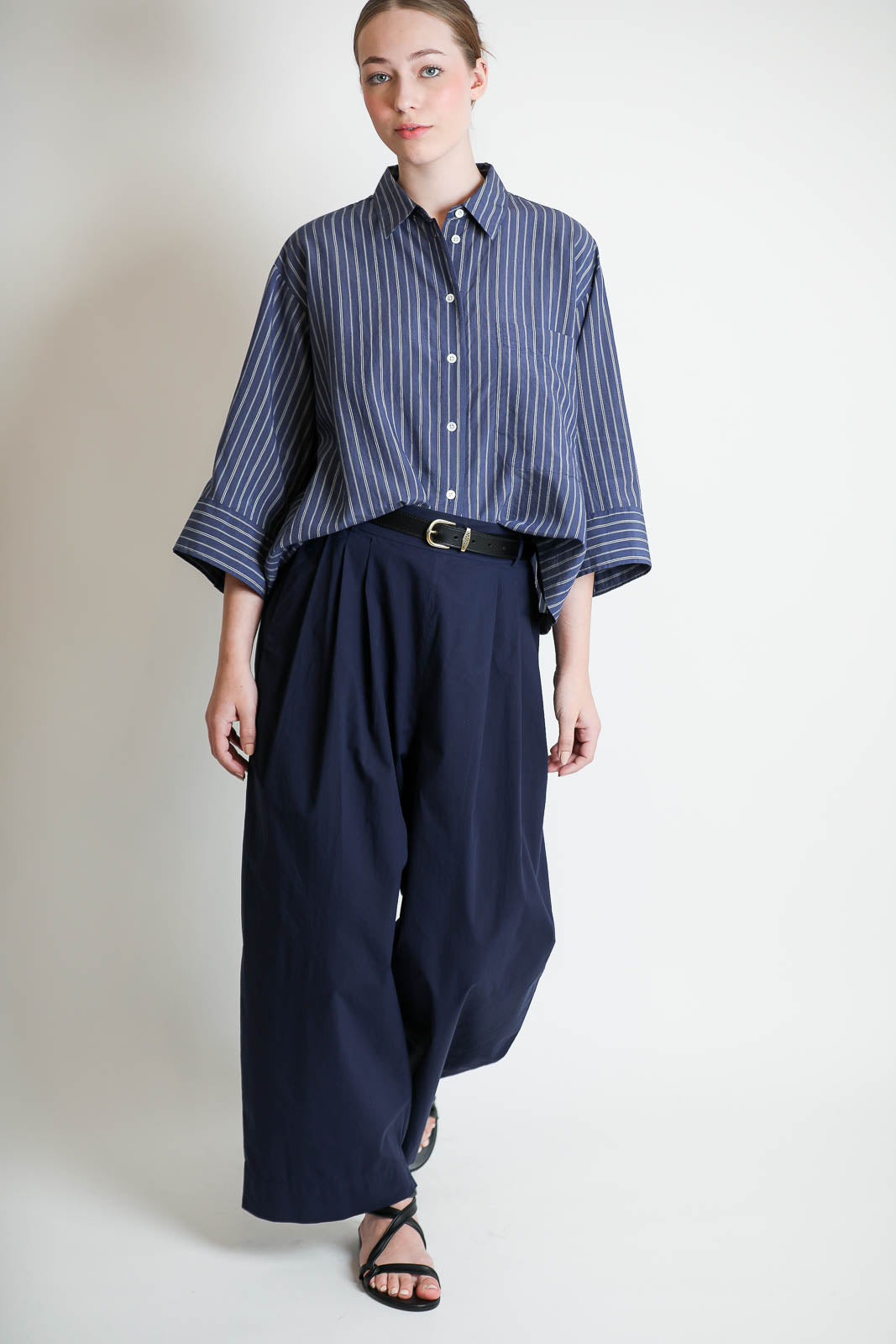 Zenggi, Bluse mit Streifen in Mid Blue
