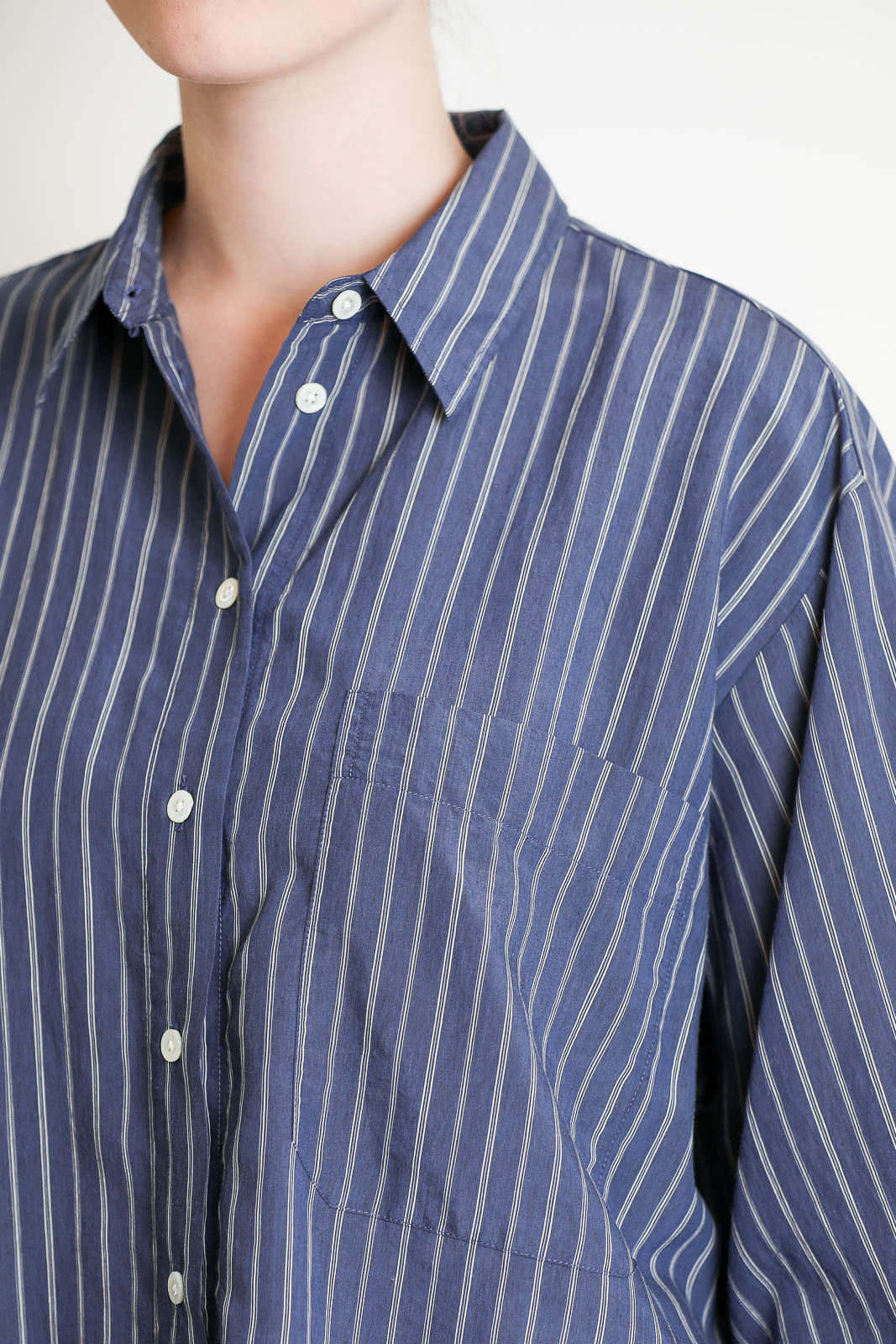 Zenggi, Bluse mit Streifen in Mid Blue