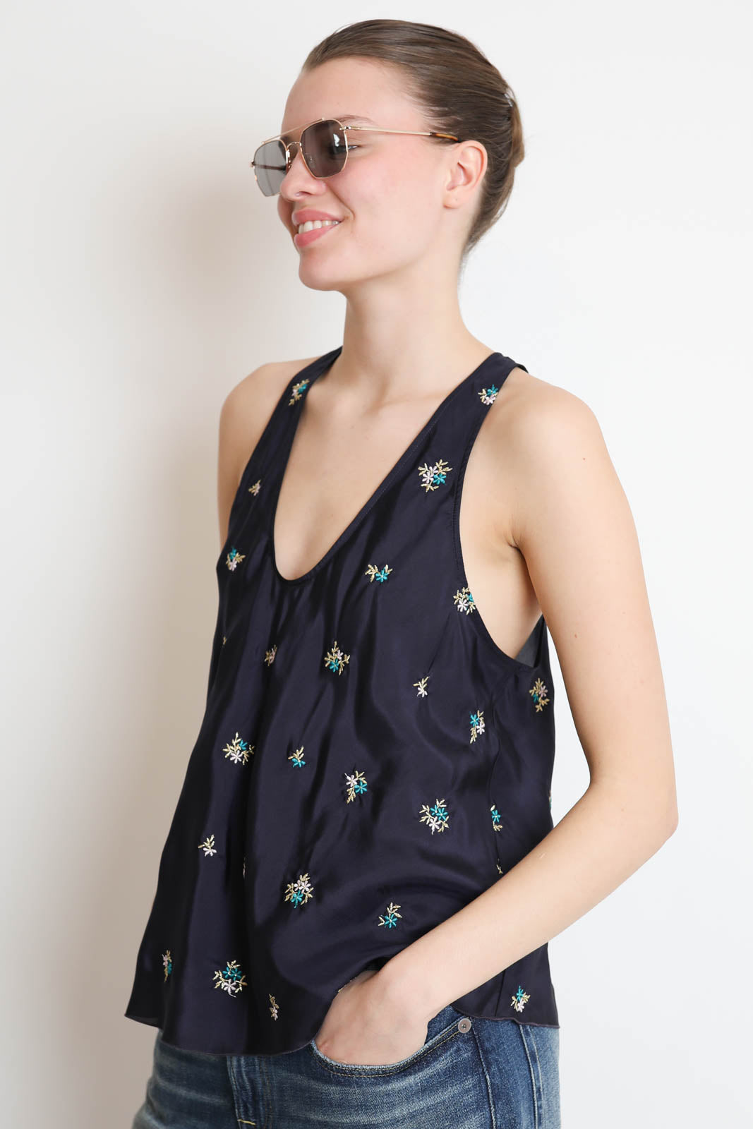 Forte-Forte, Top Petites Fleurs in Midnight