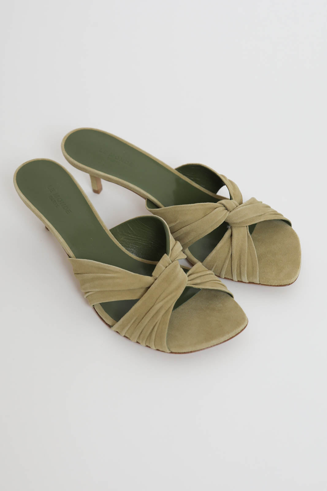 Le Monde Béryl, Sandalen Antonia Kitten Heel in Grey Green