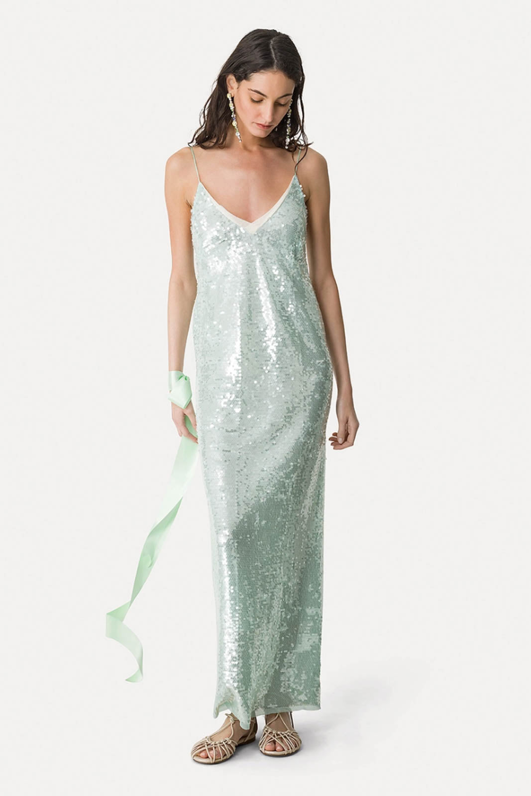 Forte-Forte, Kleid Liquid Sequins in Breeze