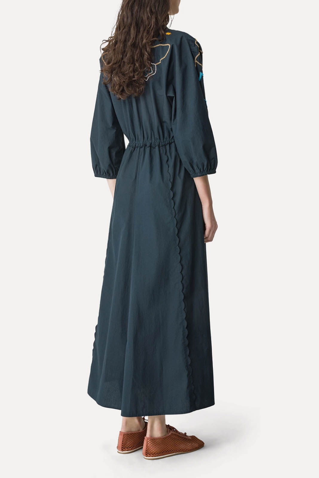 Forte-Forte, Kleid Broderie En Reve in Midnight