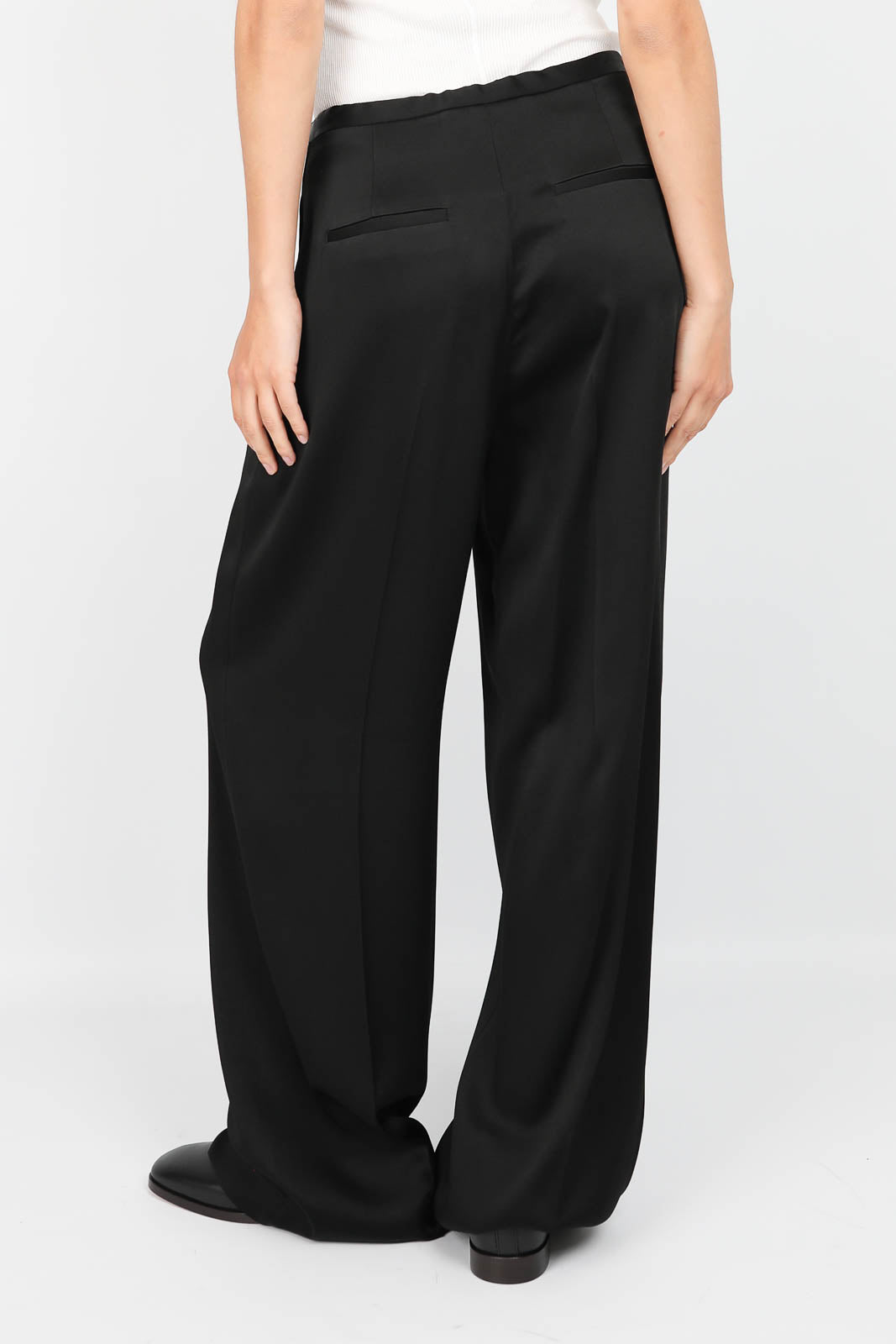 Hose aus Satin in Schwarz