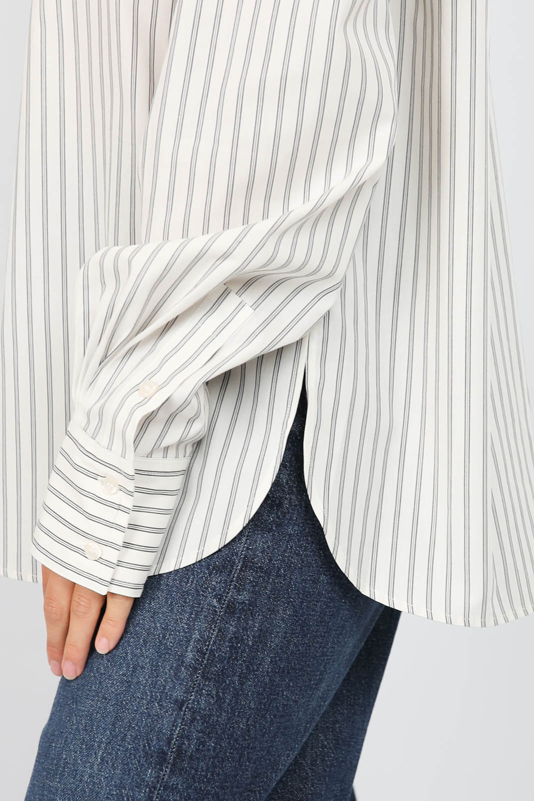 Bluse Bermudes in Blanc Casse/Noir