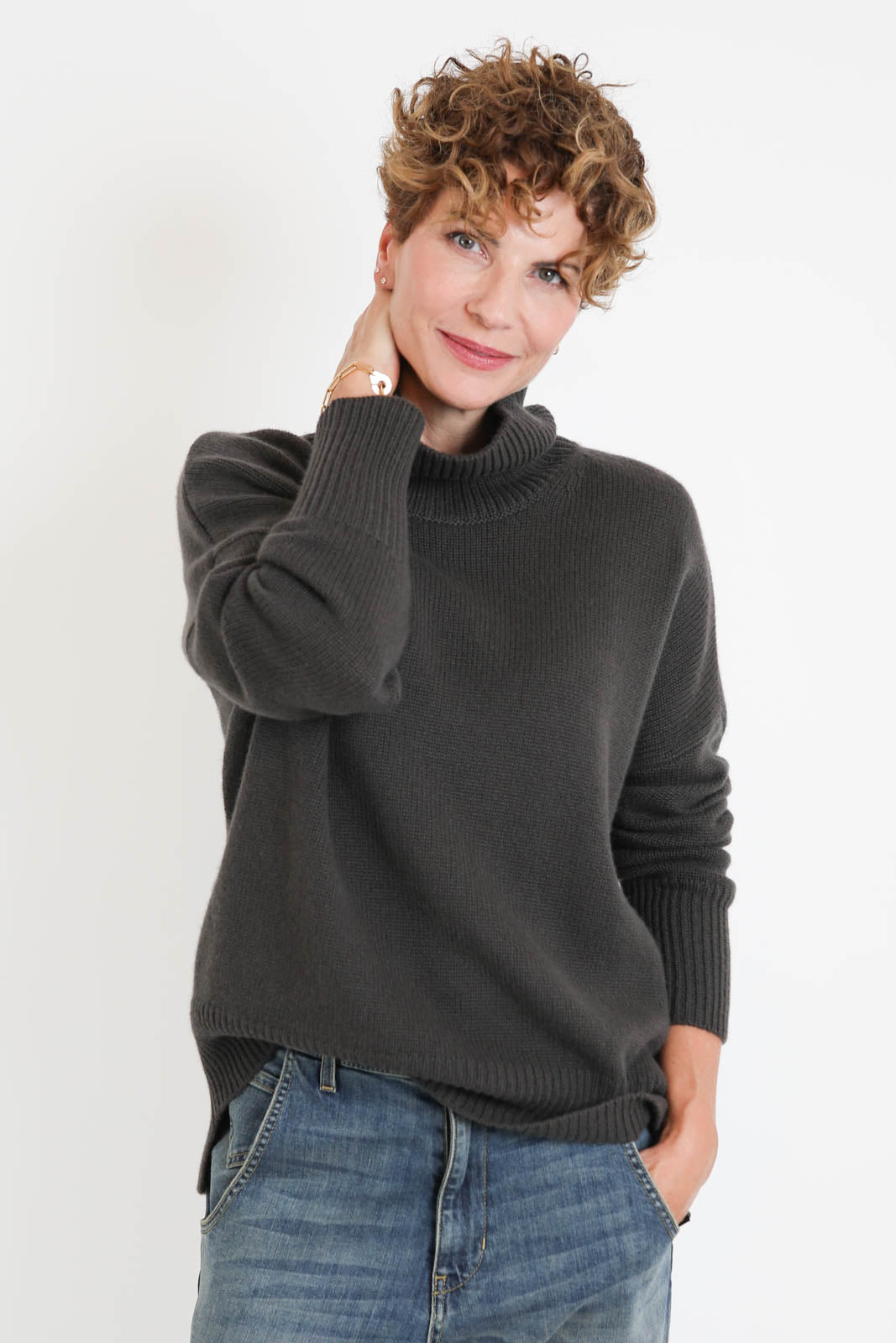 Lisa Yang, Pullover Heidi in Dark Fern