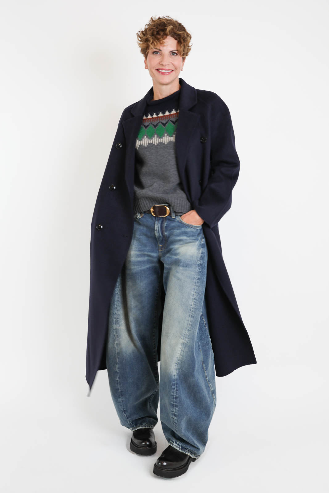 FLOOR, Pullover High Neck in Acciaio