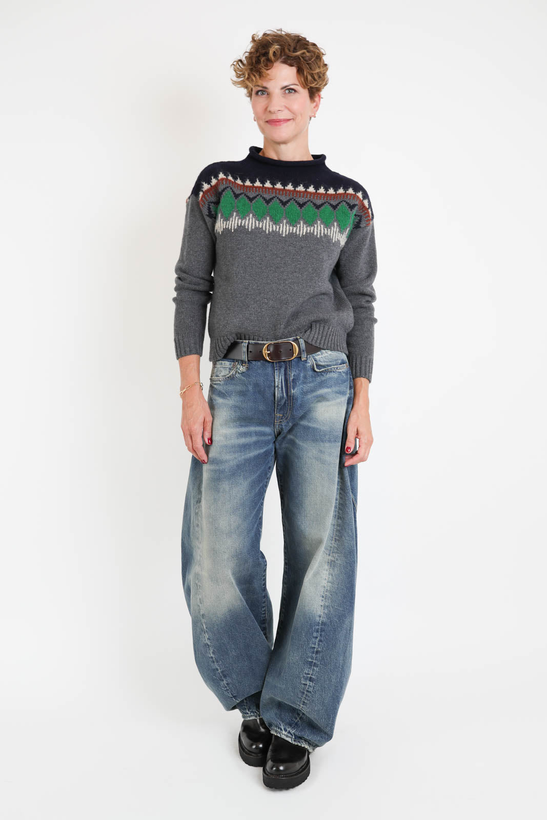 FLOOR, Pullover High Neck in Acciaio