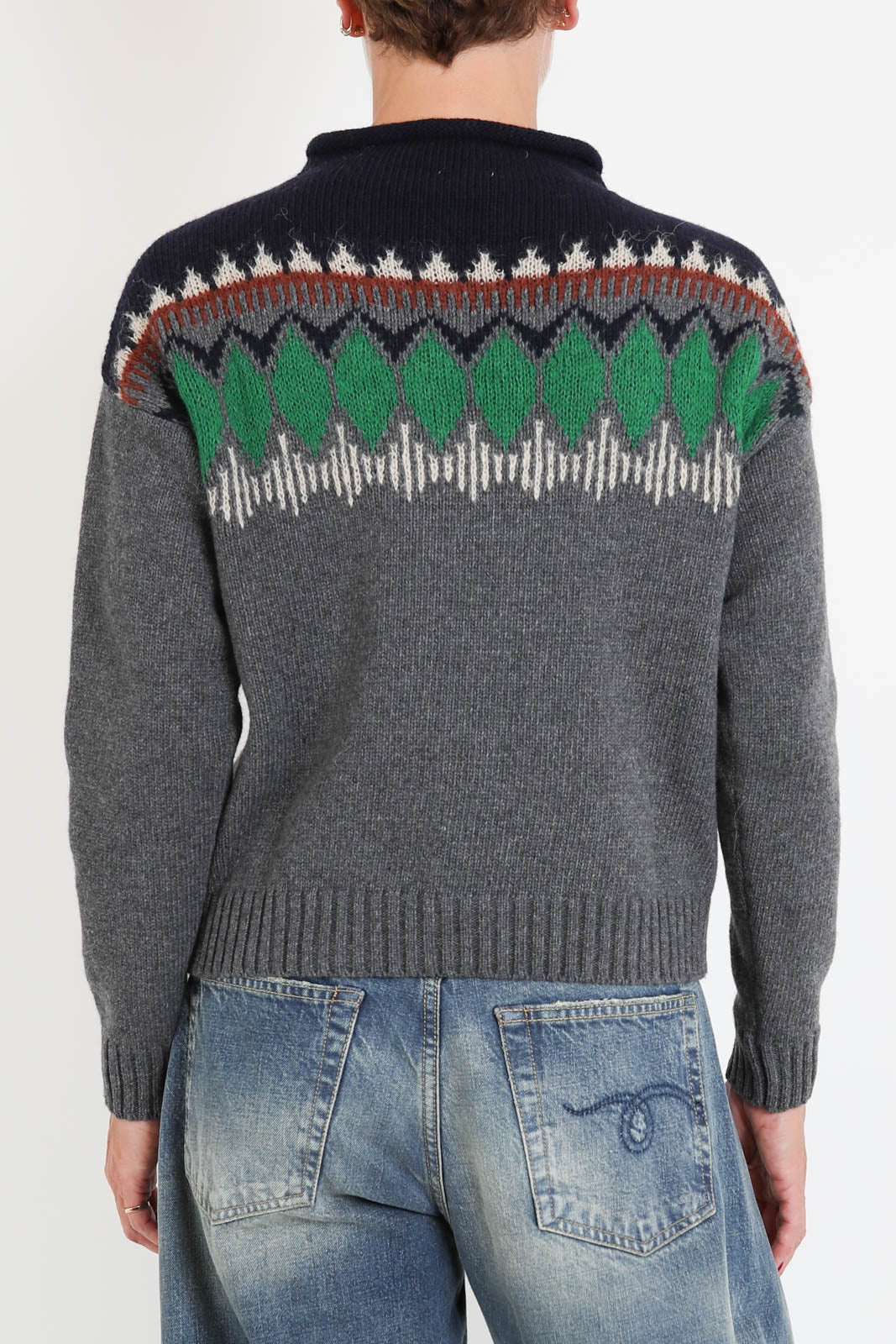 FLOOR, Pullover High Neck in Acciaio