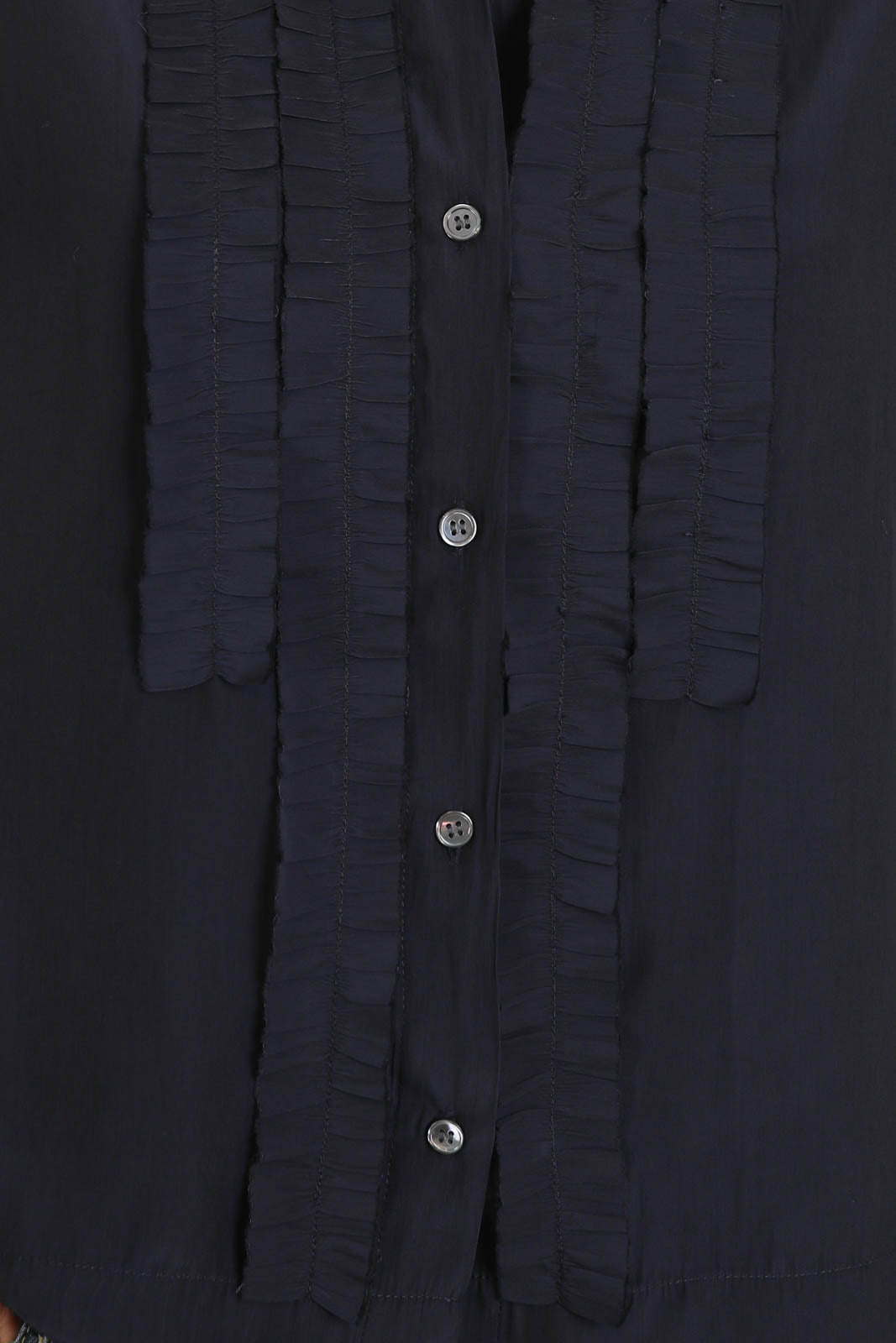 Zenggi, Bluse Sleek Ruffle in Ink Blue