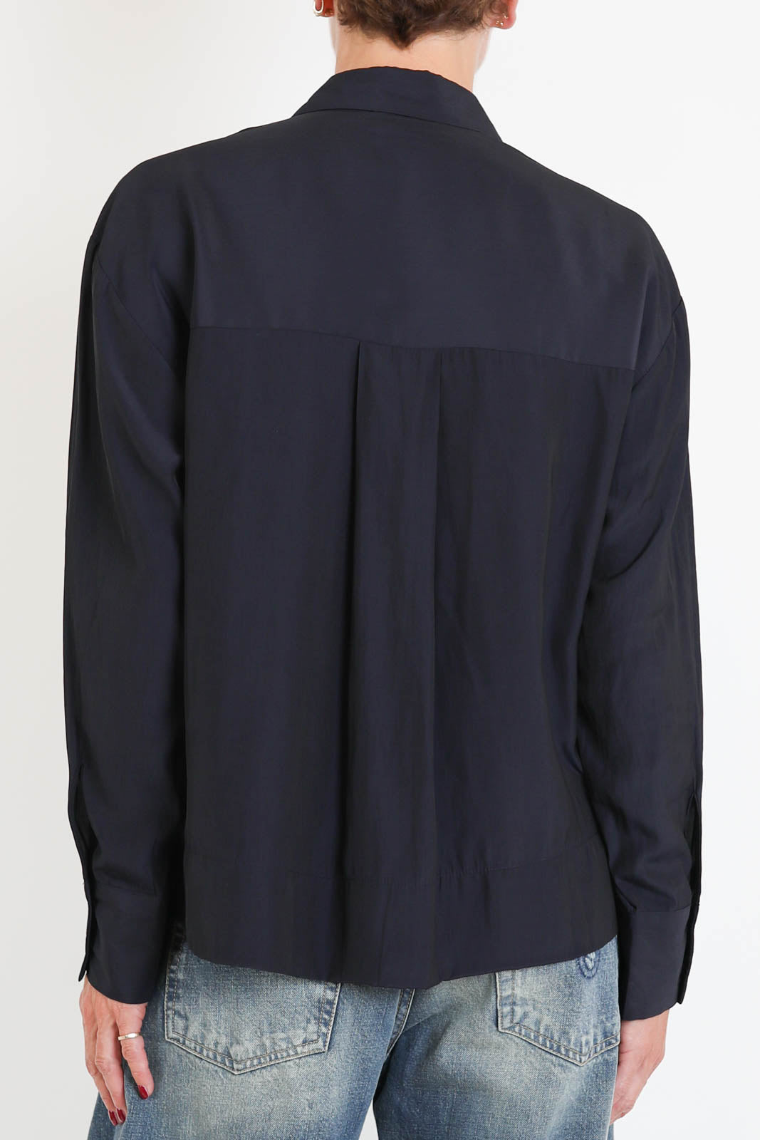 Zenggi, Bluse Sleek Ruffle in Ink Blue