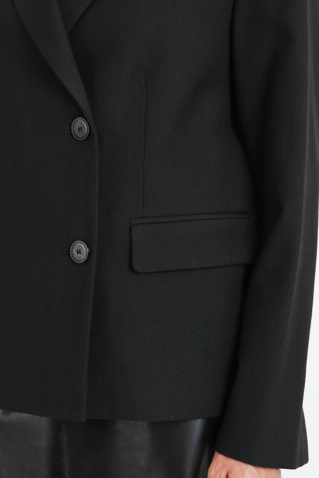 Pomandère, Blazer aus Wolle in Schwarz