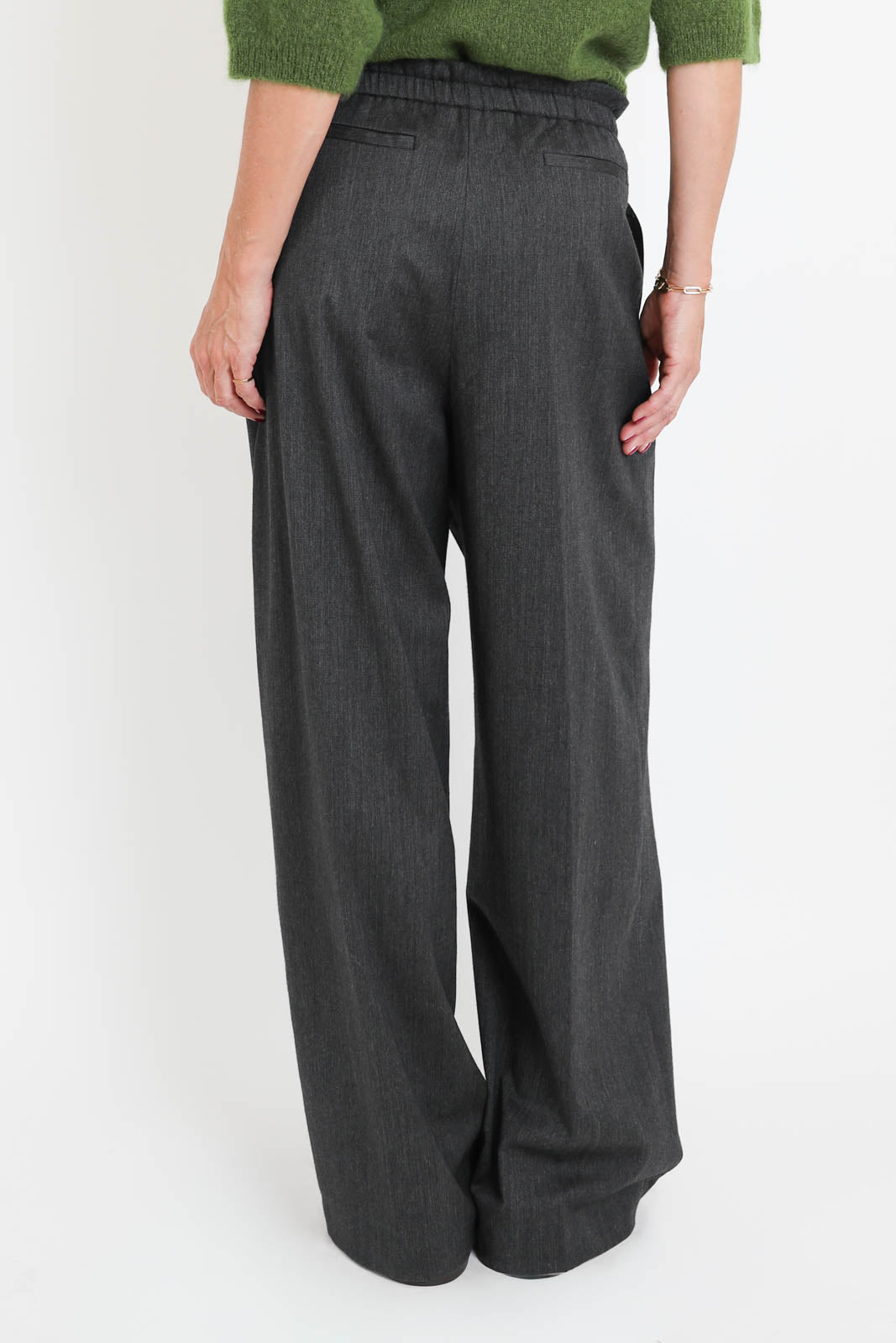 Pomandère, Hose aus Wolle in Anthracite