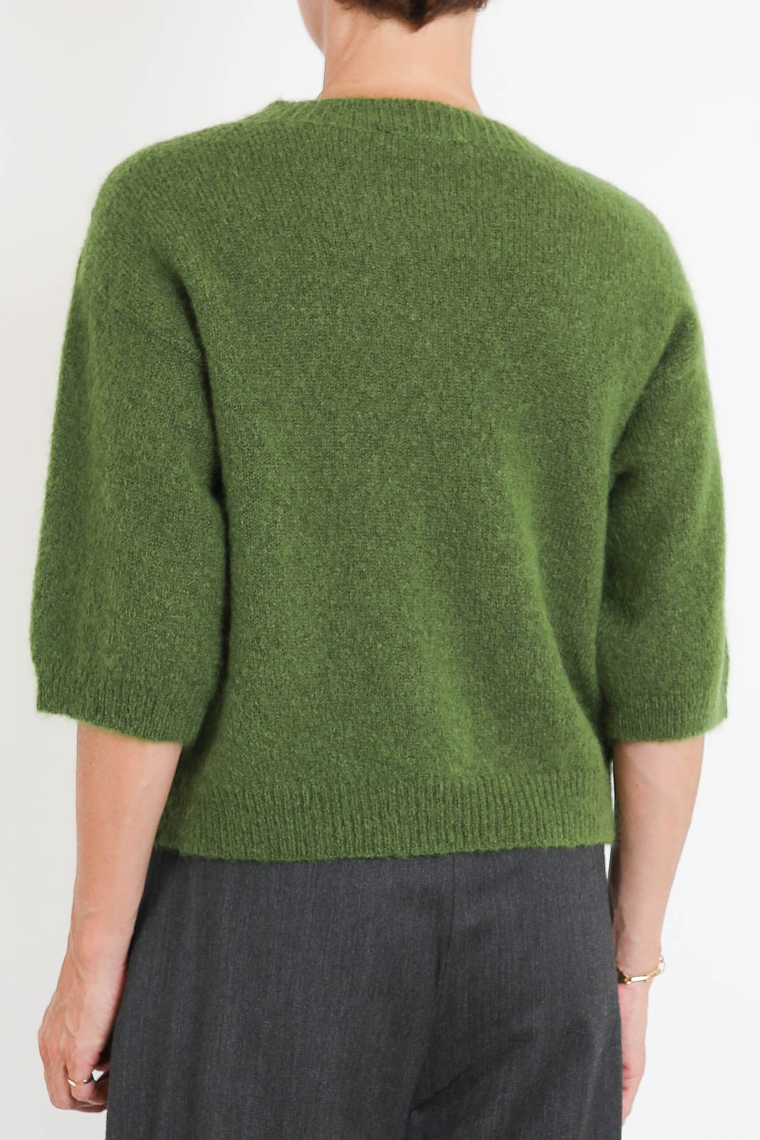 Pomandère, Pullover aus Mohair in Seaweed Green