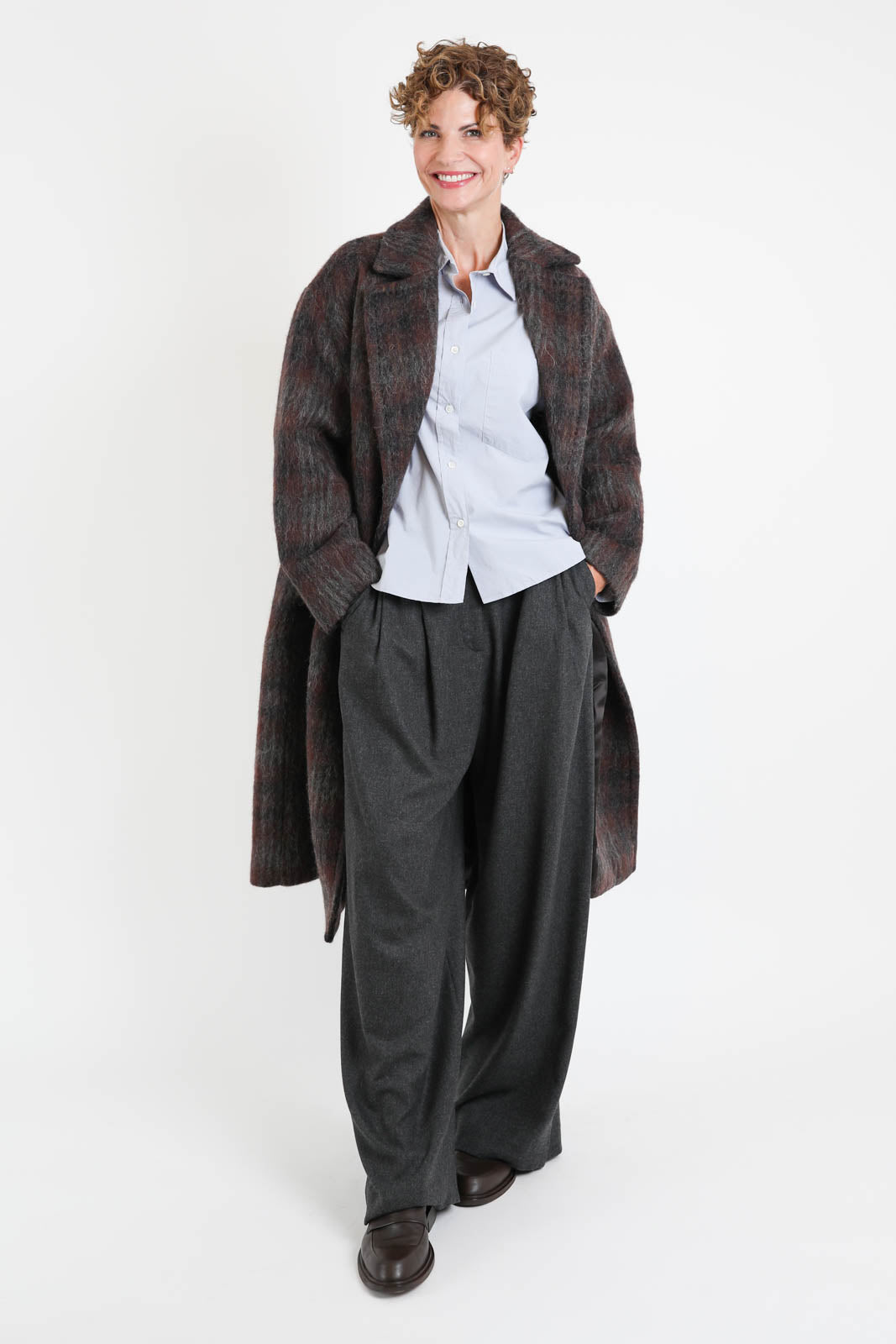 Zenggi, Hose Soft Flannel Jade Elastic in Charcoal