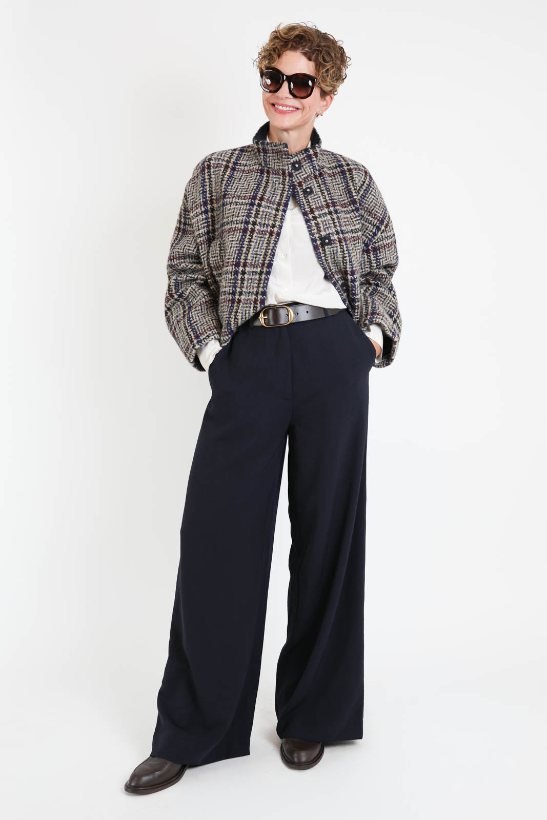 Zenggi, Hose Jap Crepe Micah in Midnight Blue