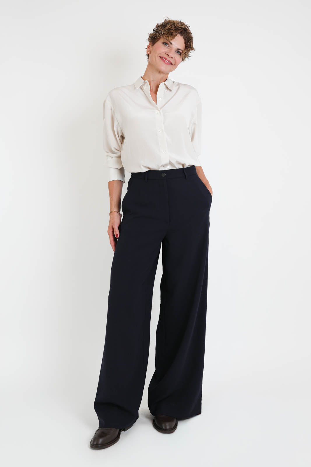 Zenggi, Bluse Technosilk Boxy in Off-White