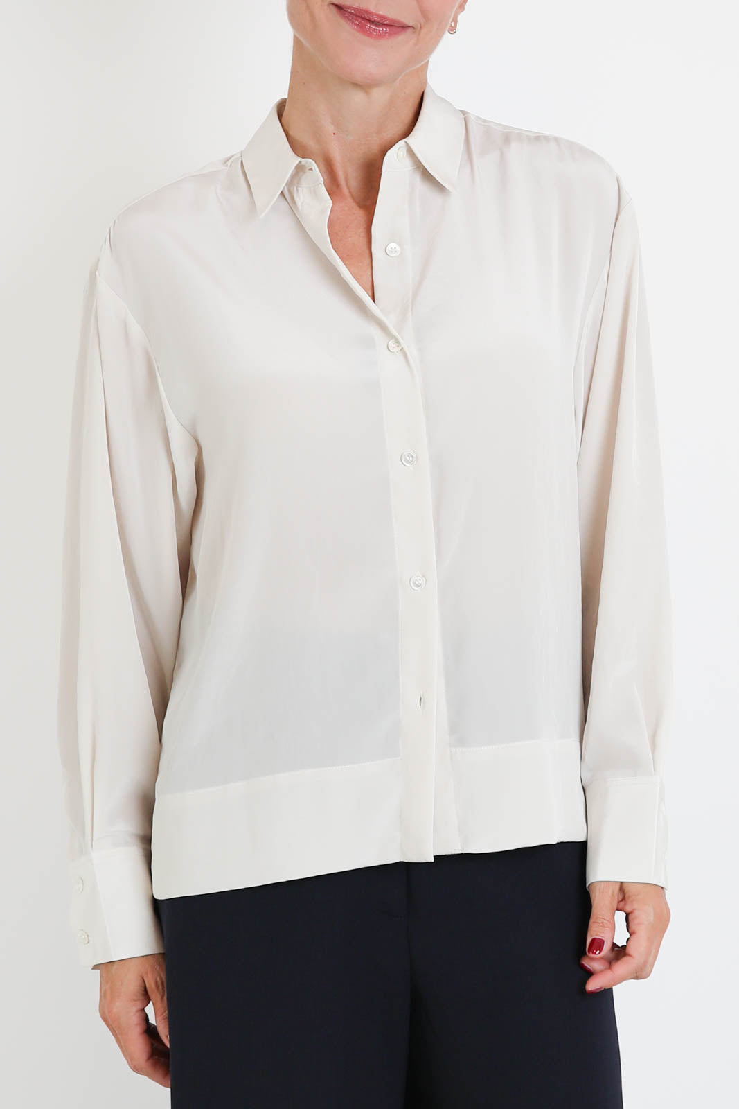 Zenggi, Bluse Technosilk Boxy in Off-White