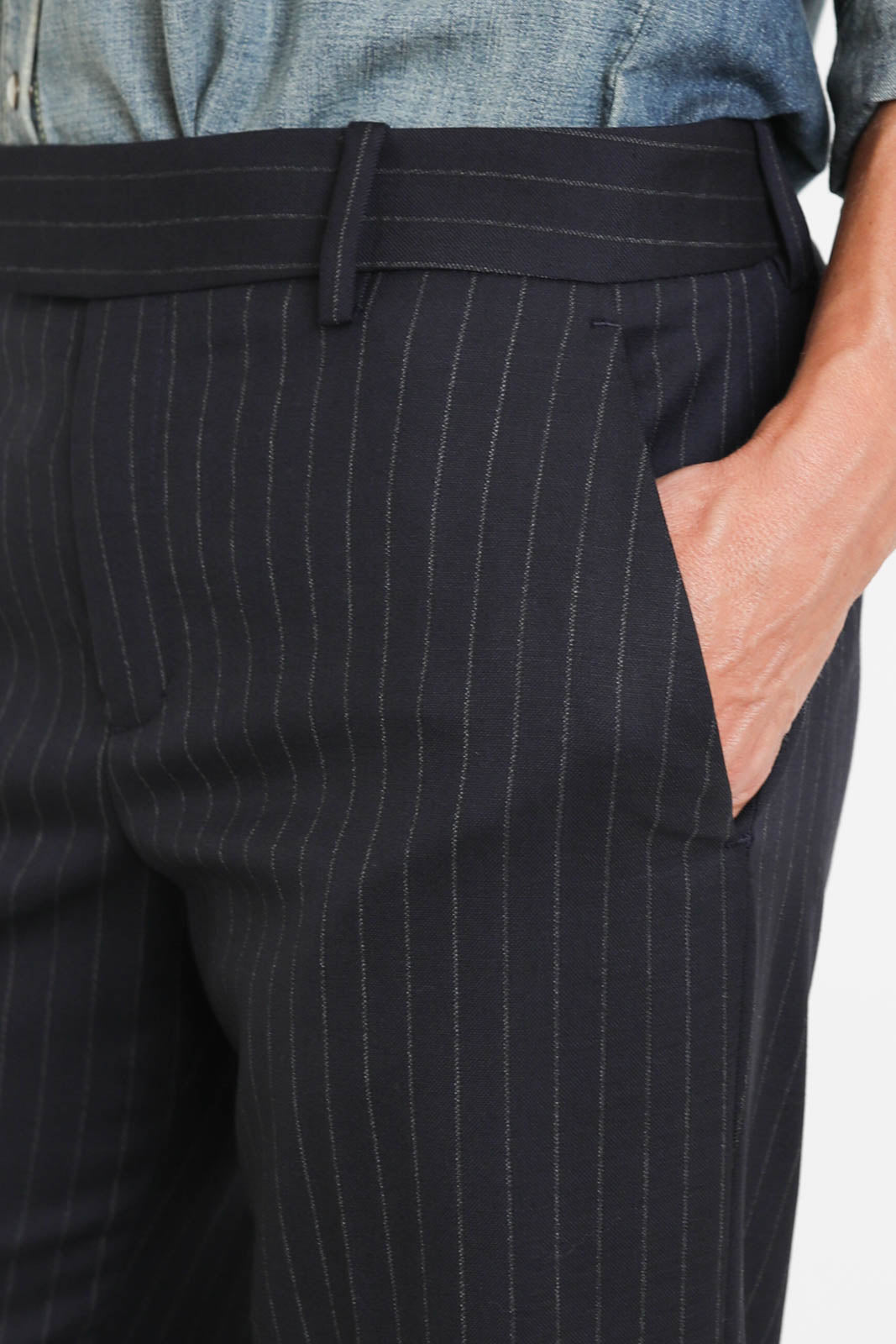 Nili Lotan, Hose Bethany in Midnight Pinstripes