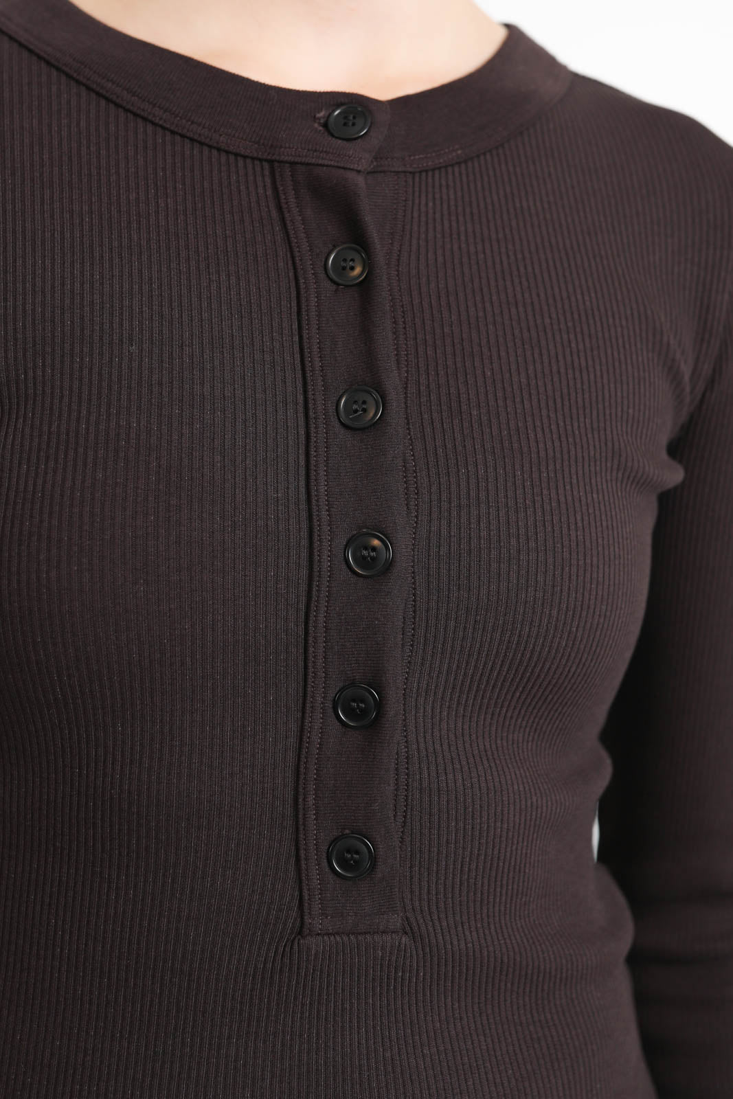 Citizens of Humanity, Pullover Varra Henley in Chocolate