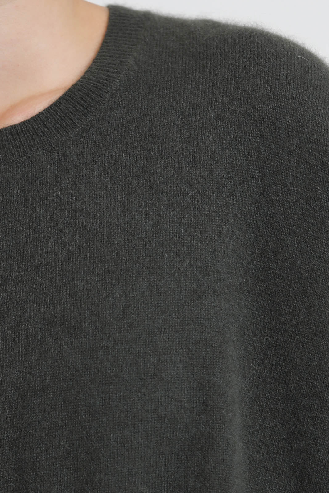 C. T. Plage, Pullover mit kurzen Ärmeln Round in Khaki