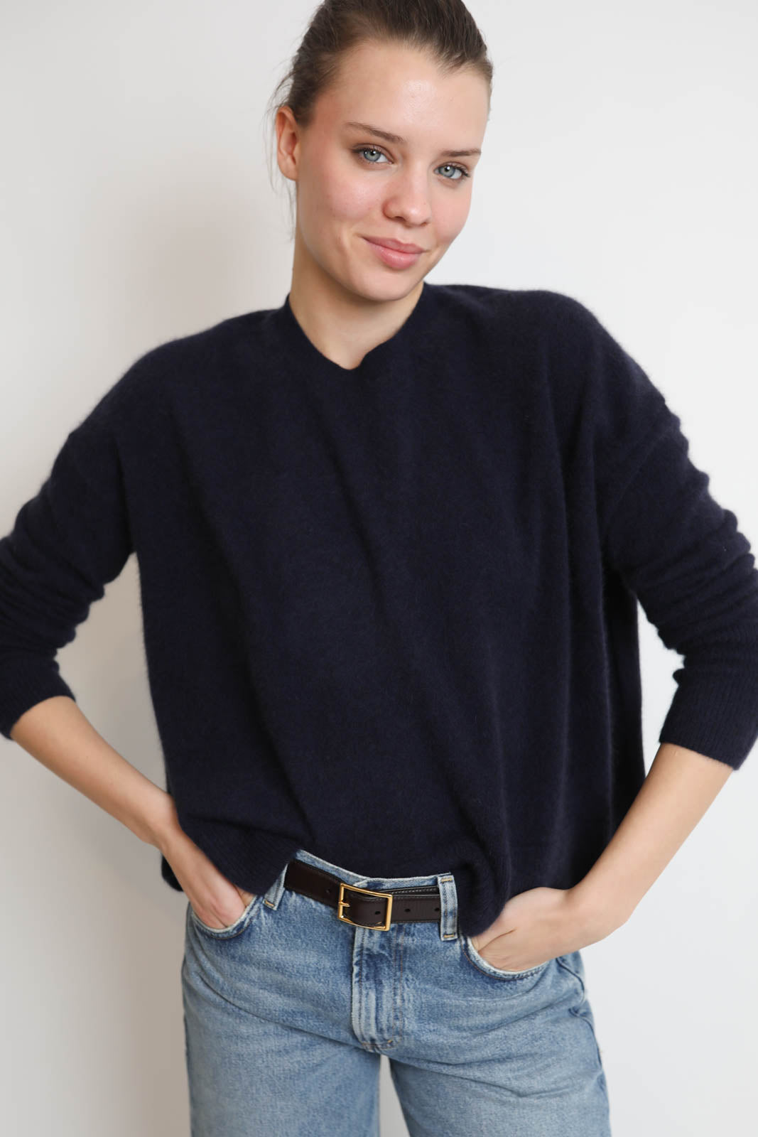 C. T. Plage, Pullover Round Longsleeve in Navy