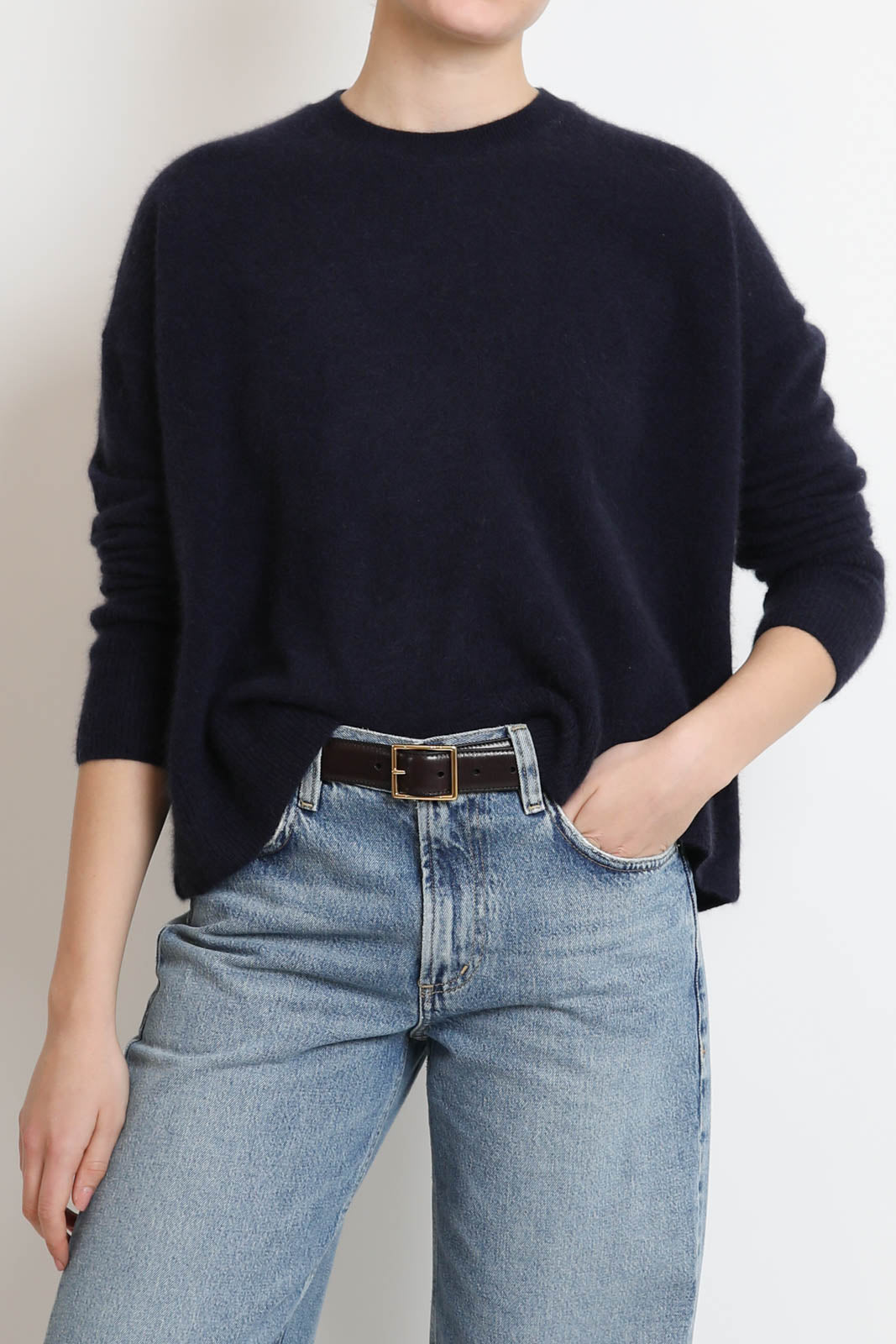 C. T. Plage, Pullover Round Longsleeve in Navy