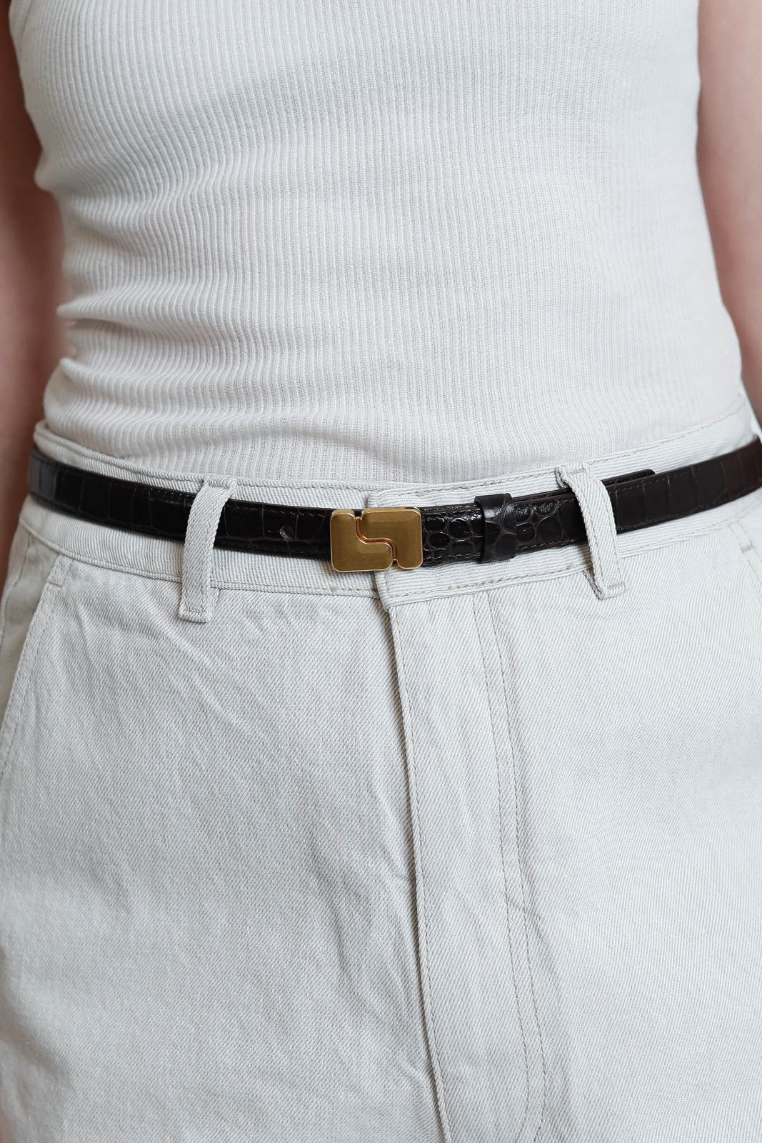 Gürtel Ninon Mini in Marron Fonce