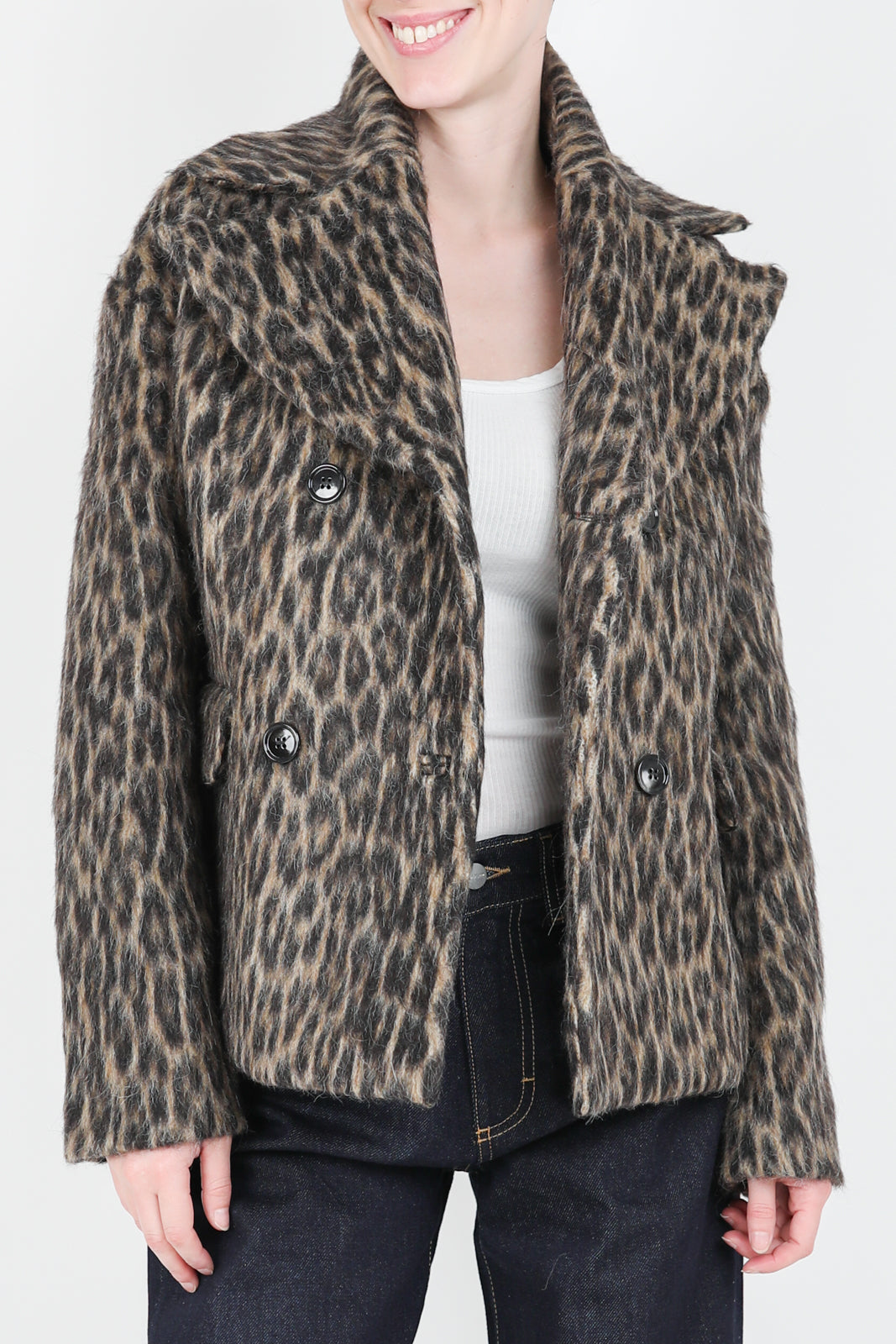 Jacke Ebby in Leopard Print