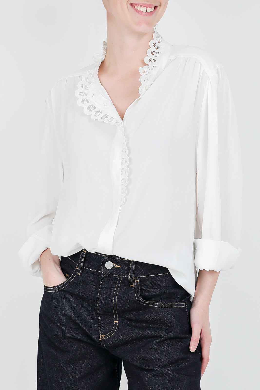 Bluse Estela in Weiss