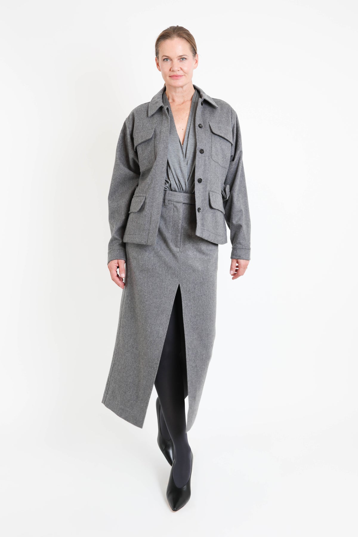 CO, Jacke Workwear in Grey Melange