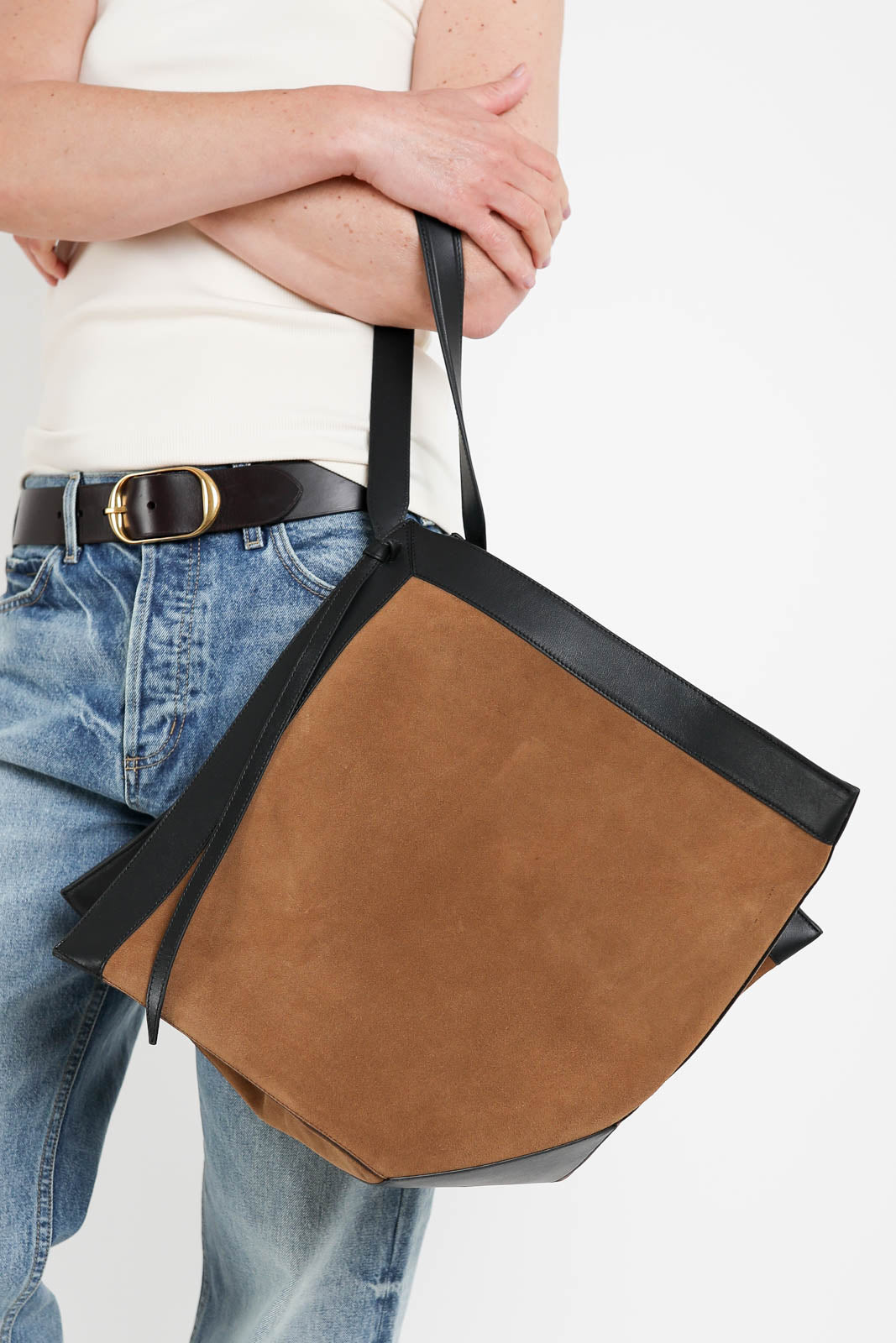 Yuzefi, Tasche Large Wonton in Cognac