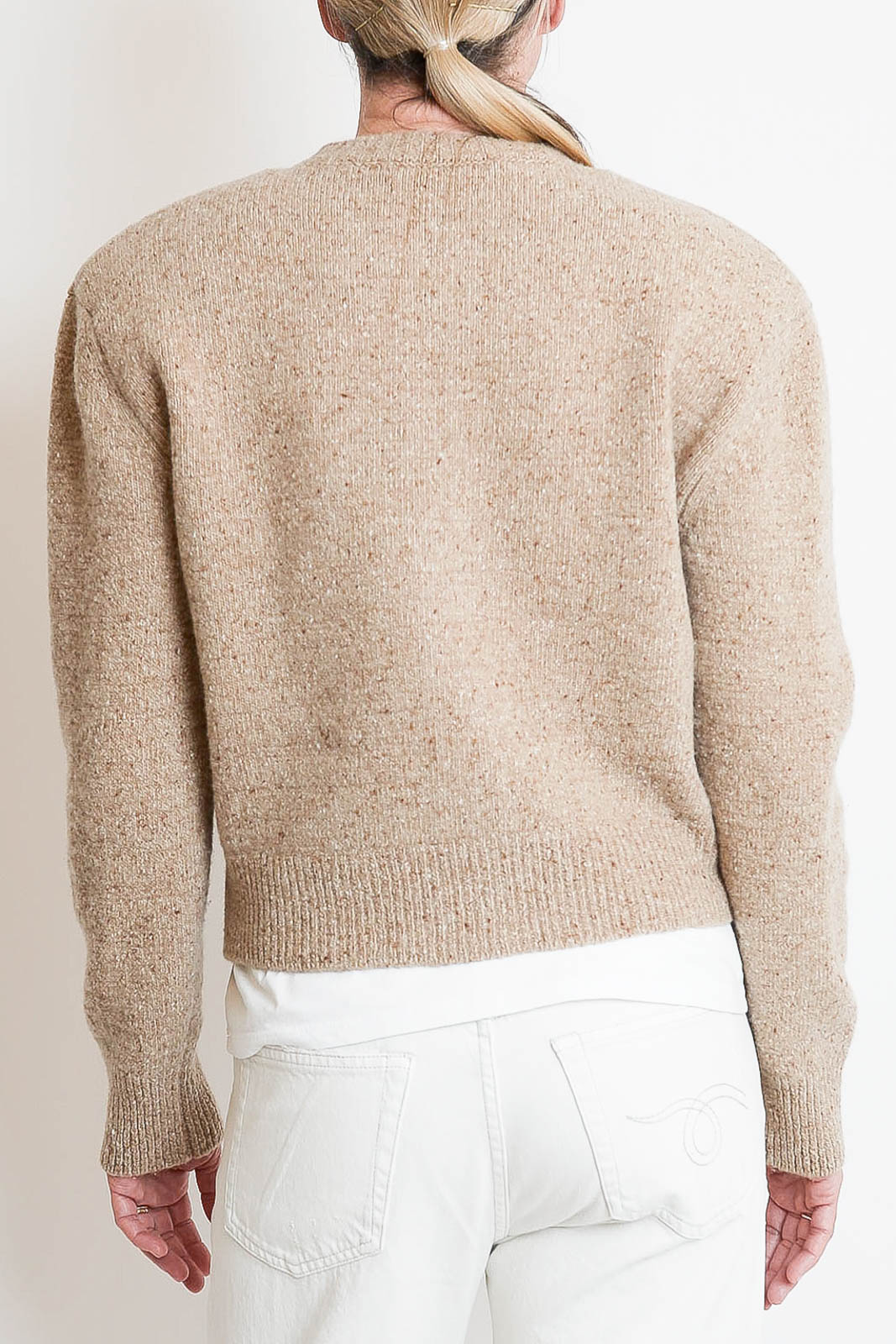 Rohe, Cardigan Fine Merino Tweed in Oat Melange