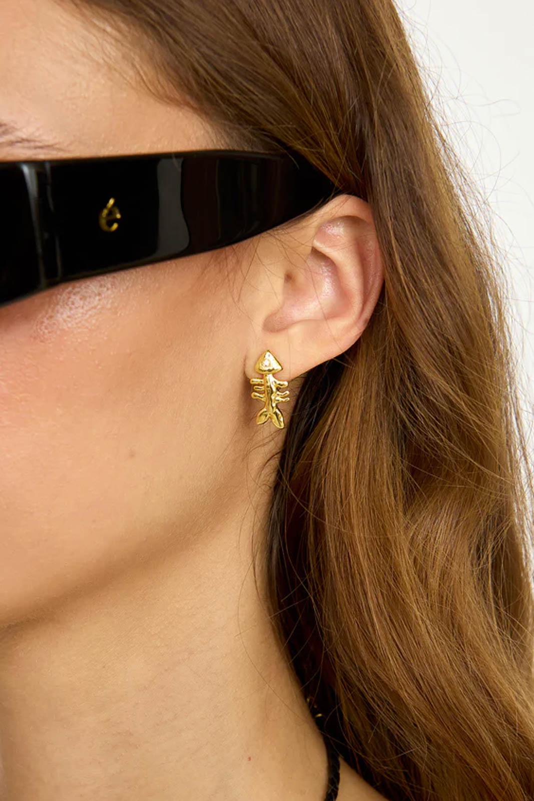 Éliou, Ohrringe Sardine and Fishbone in Gold
