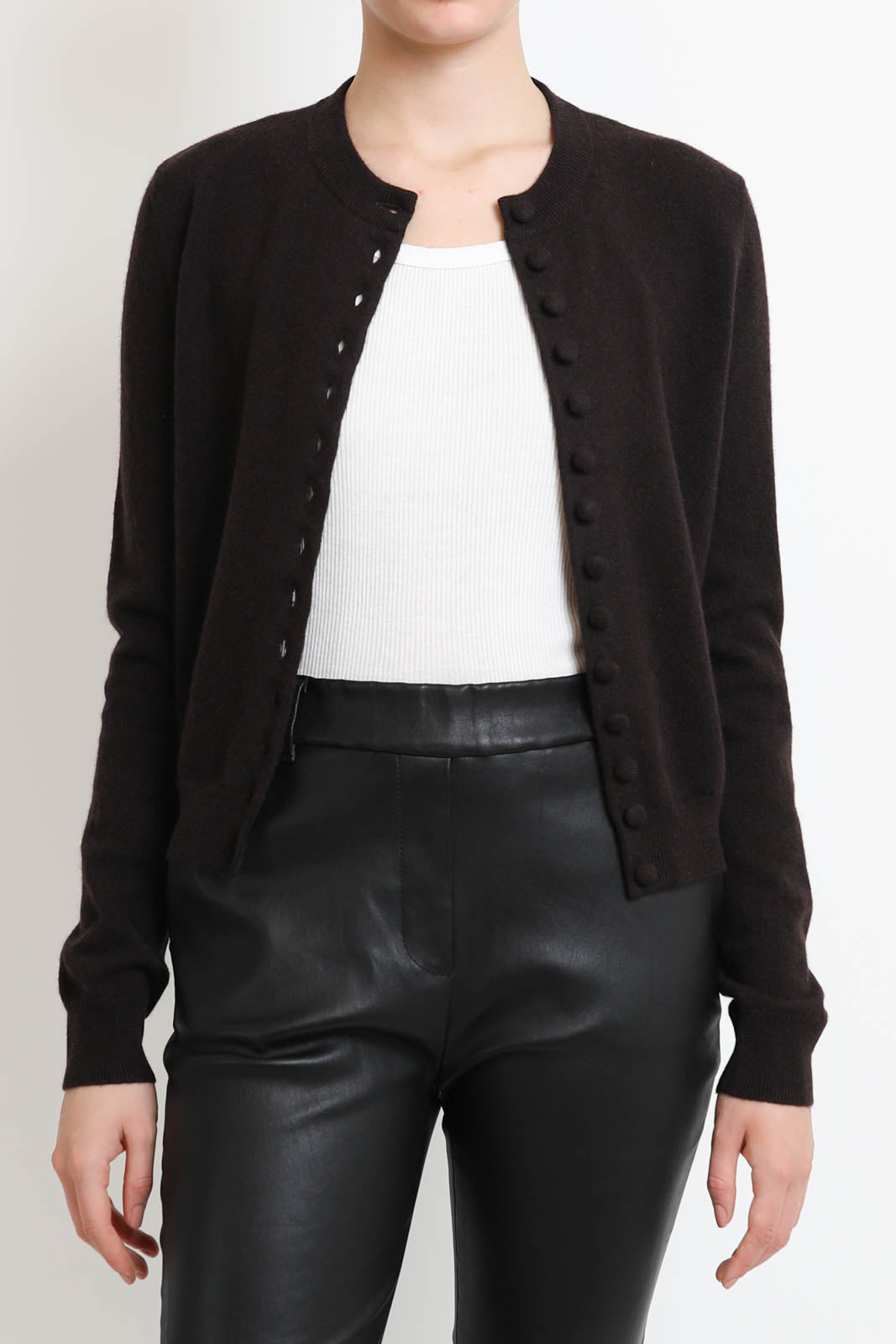 Lisa Yang, Cardigan Wilona in Dark Oak