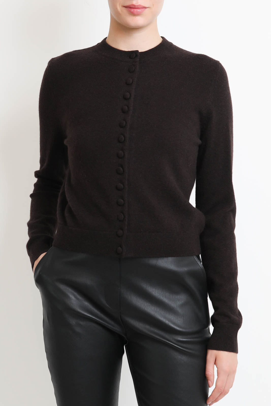 Lisa Yang, Cardigan Wilona in Dark Oak