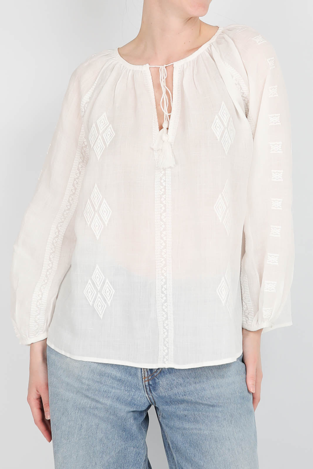 Bluse Cristo in Ivory