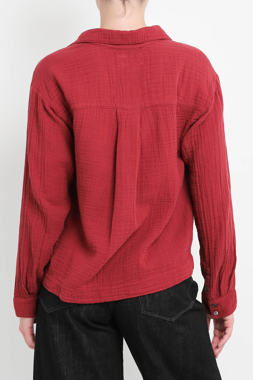 Xirena Bluse Brody In Red Dahlia