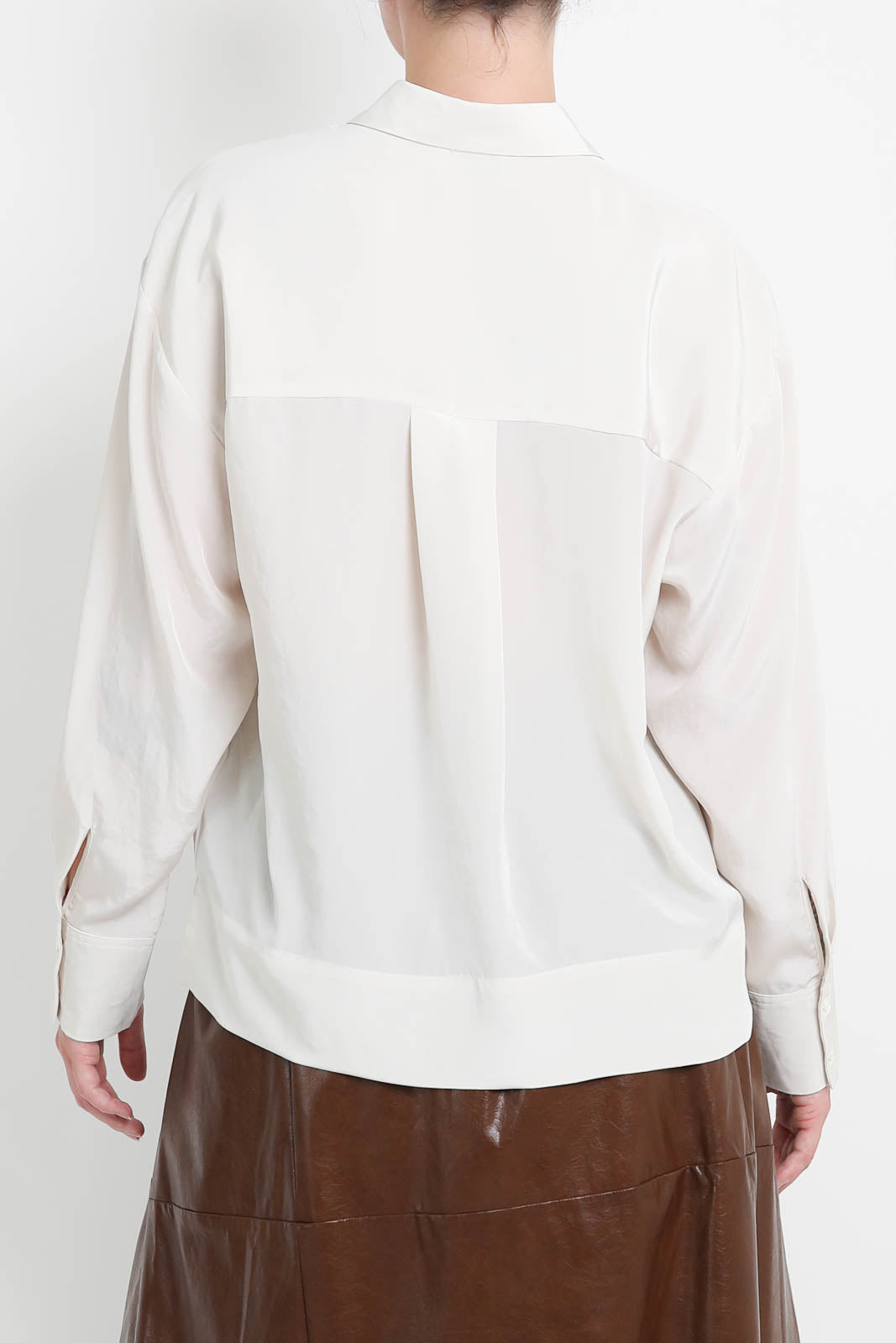 Zenggi Bluse Technosilk Boxy In Off White