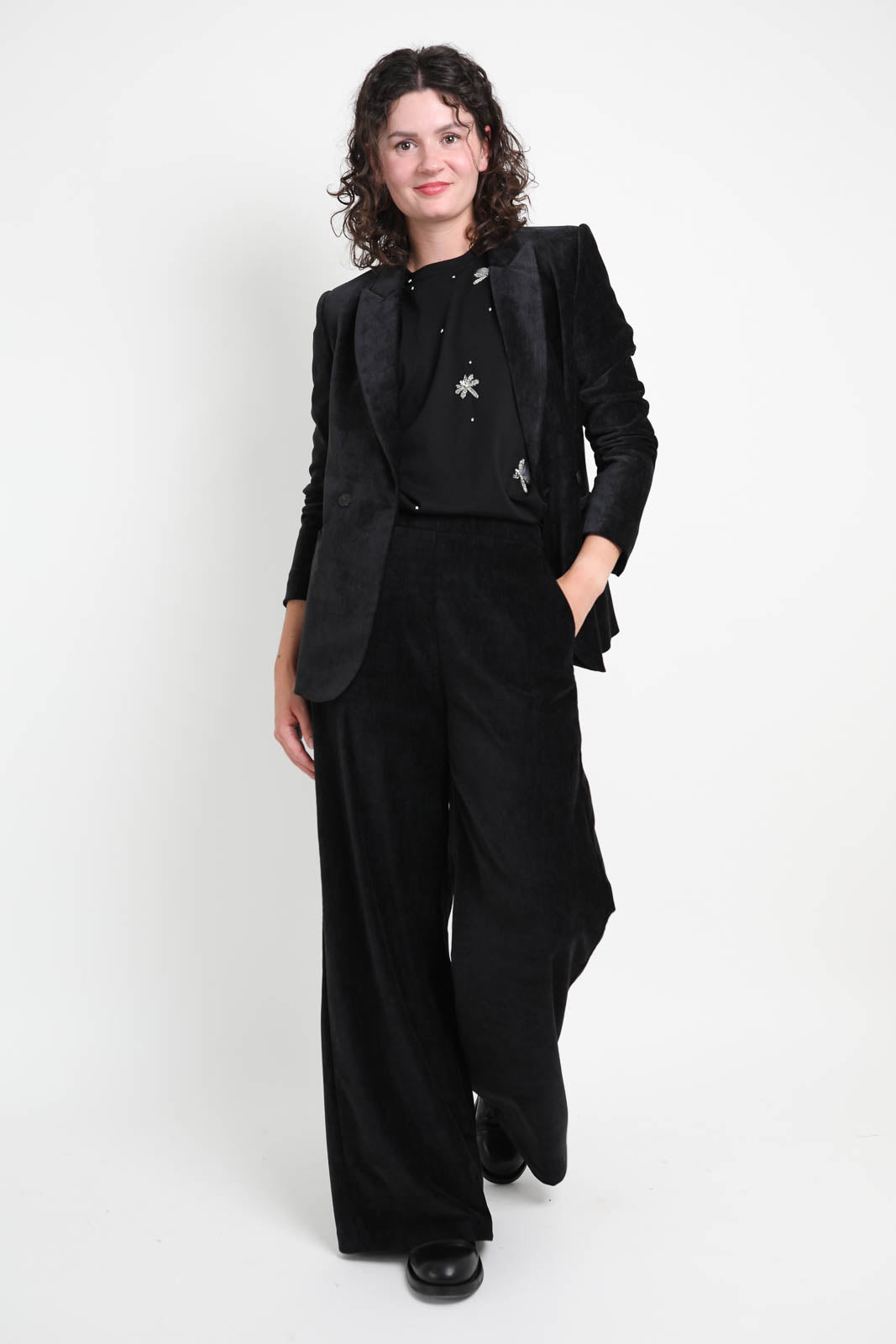 Forte-Forte, Blazer aus Samt in Nero