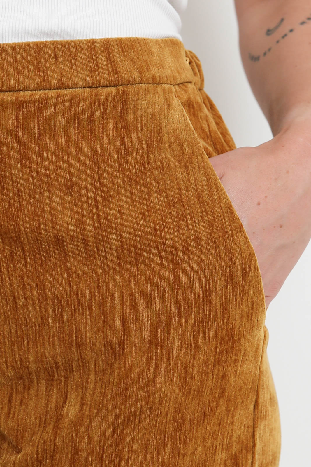 Forte-Forte, Hose aus Samt in Ambra
