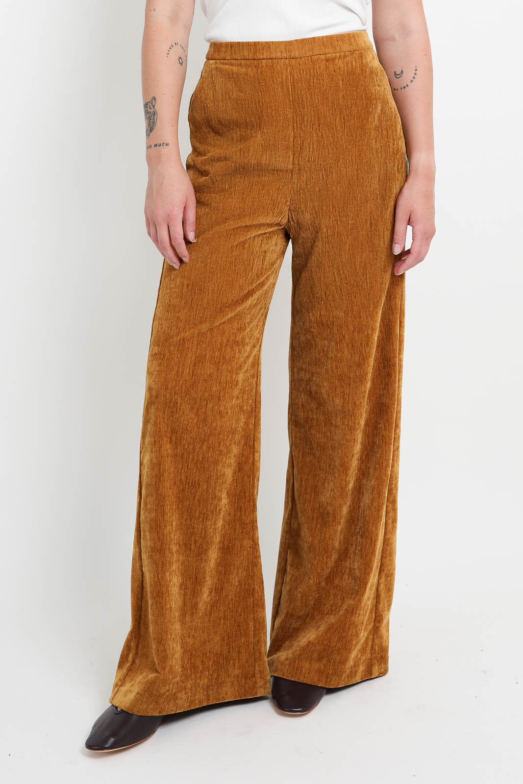 Forte-Forte, Hose aus Samt in Ambra