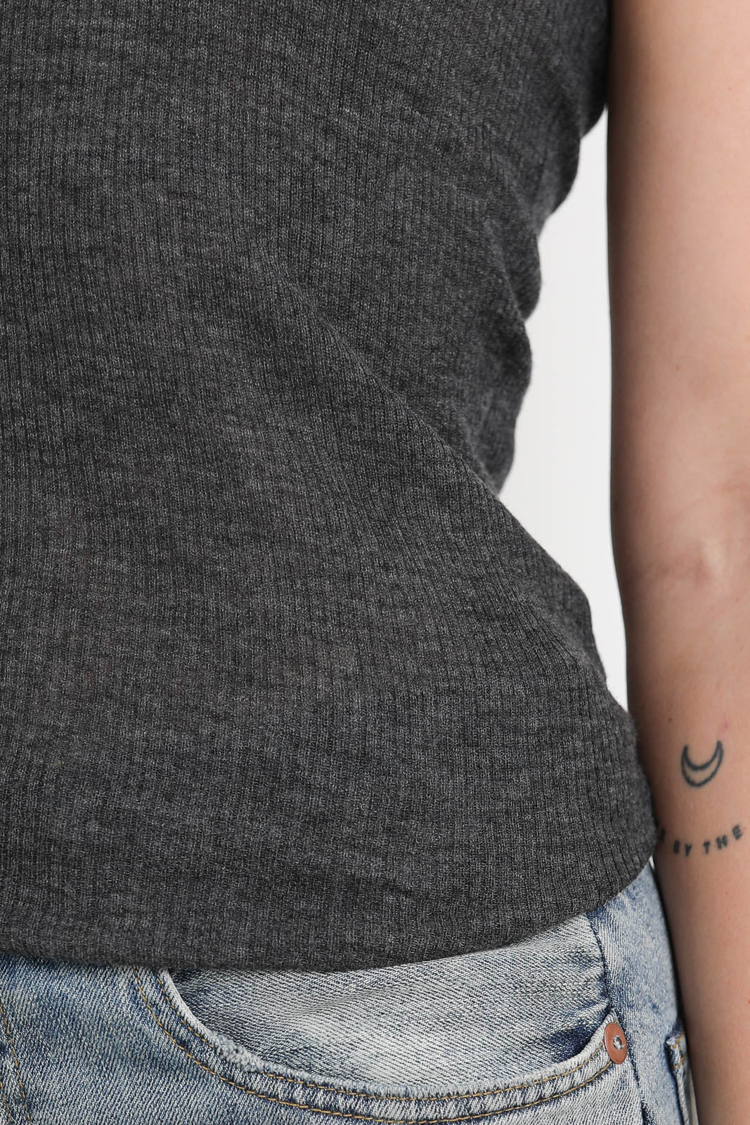 Tank Top aus Wolle in Grau