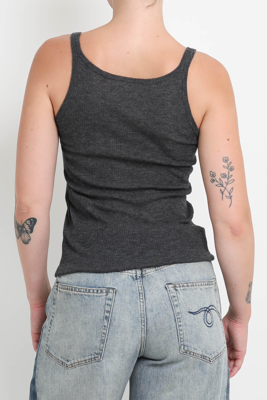 Tank Top aus Wolle in Grau