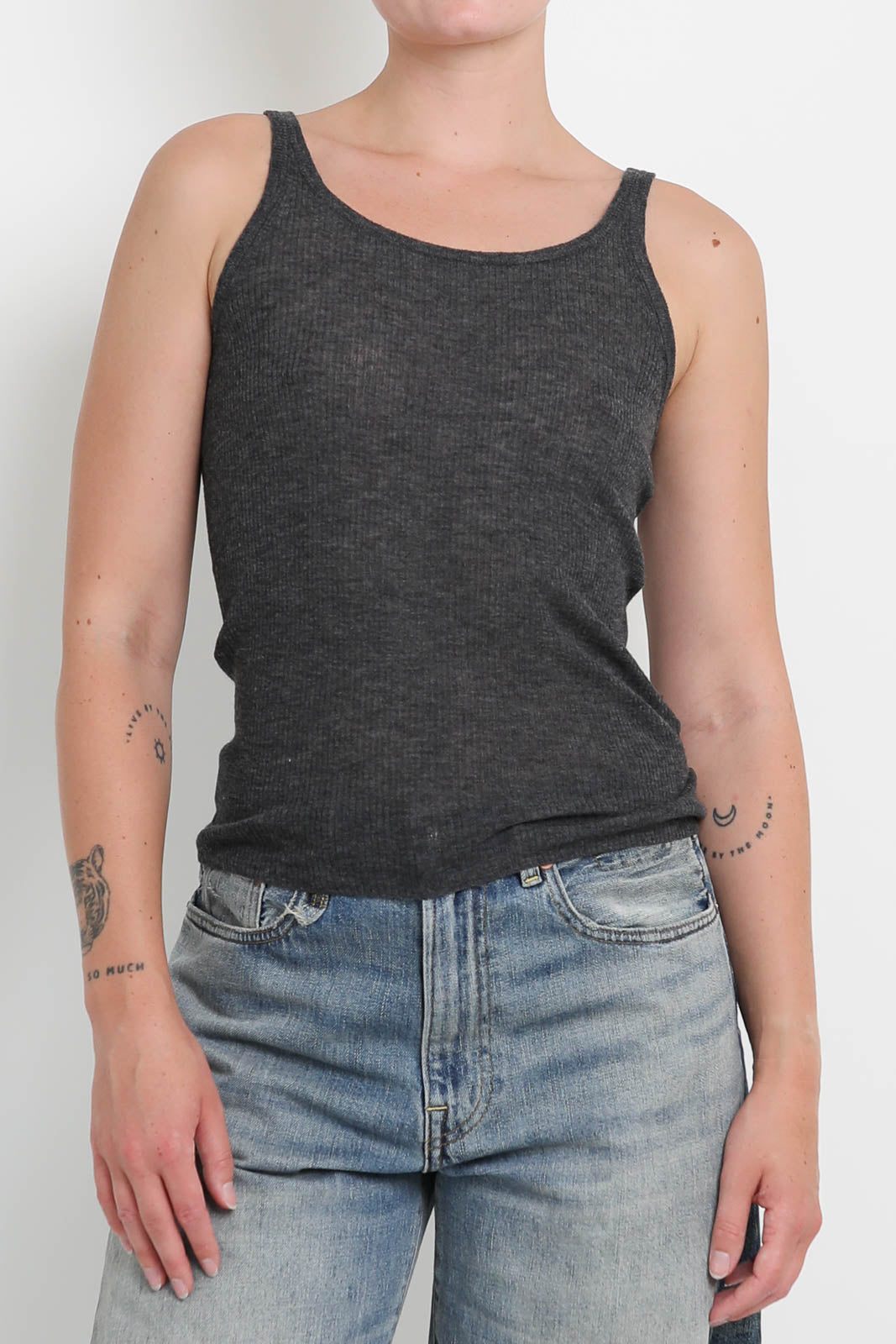 Tank Top aus Wolle in Grau