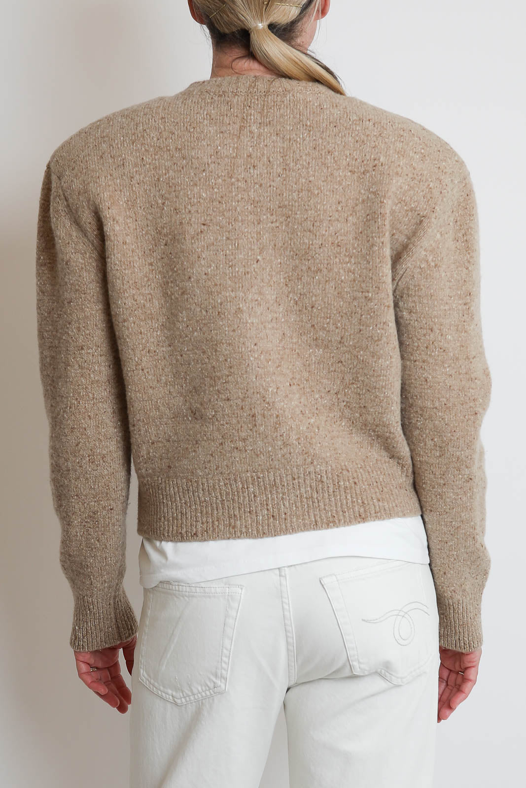 Rohe, Cardigan Fine Merino Tweed in Oat Melange