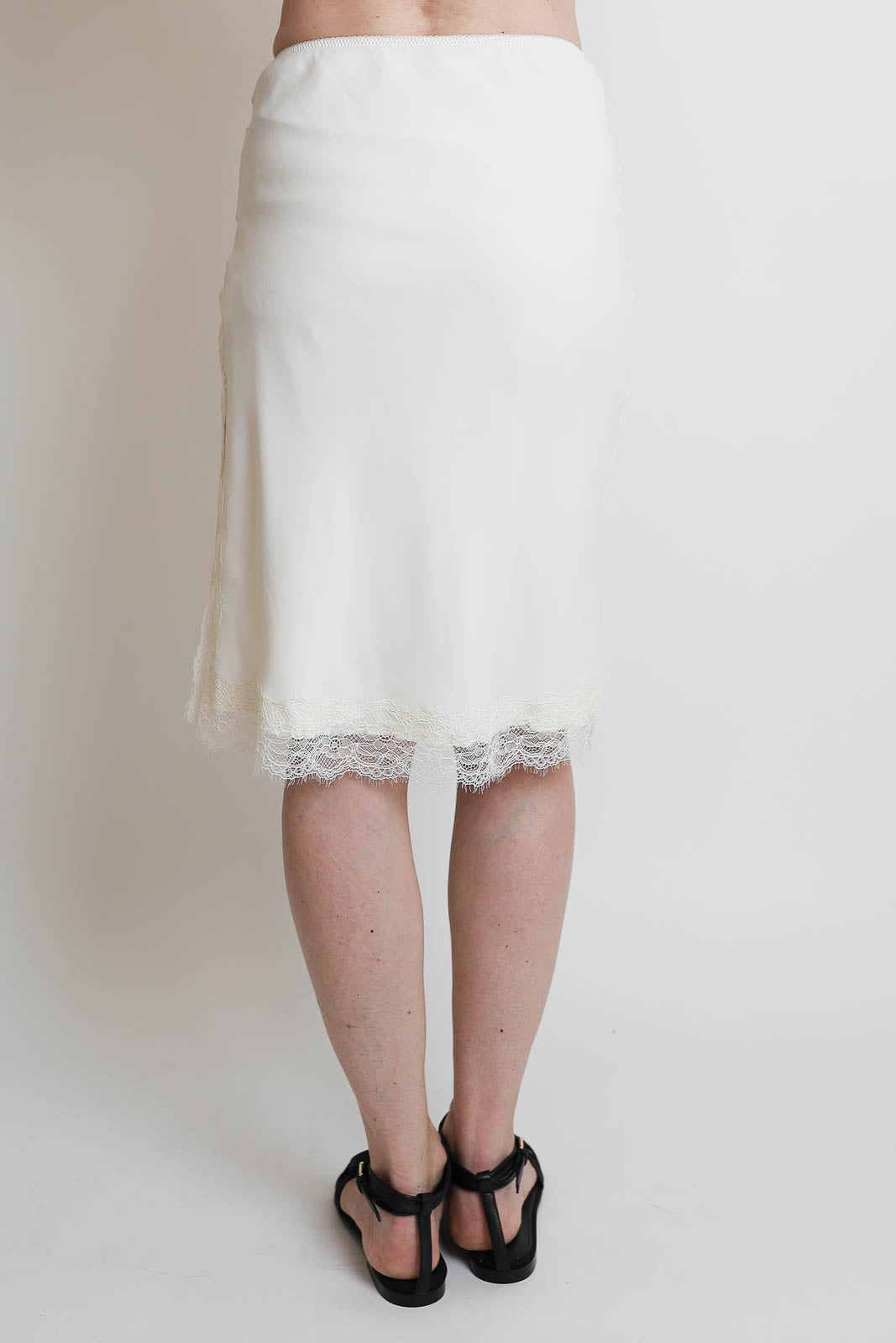 Rohe, Rock mit Spitze in Off White 