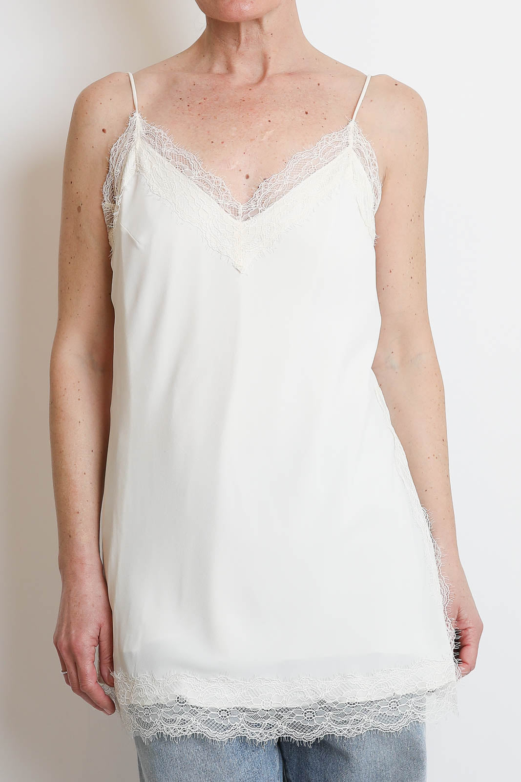 Rohe, Top mit Spitze in Off White