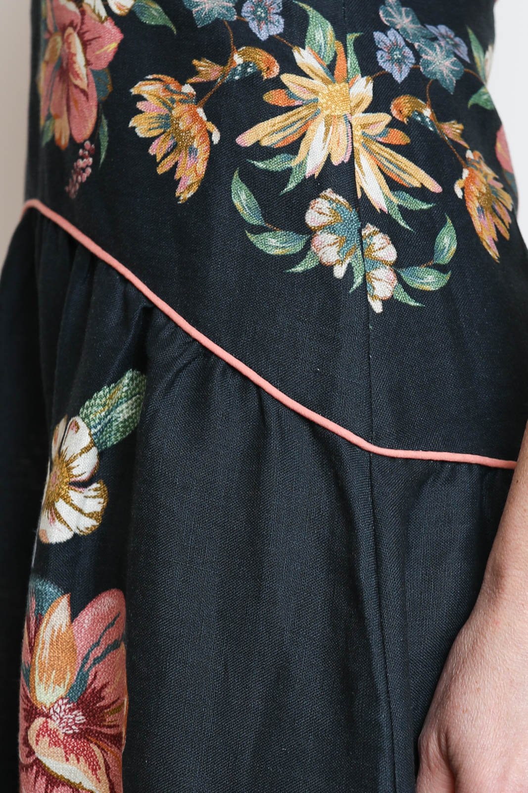Farm Rio, Kleid Maria Floral in Dark Blue