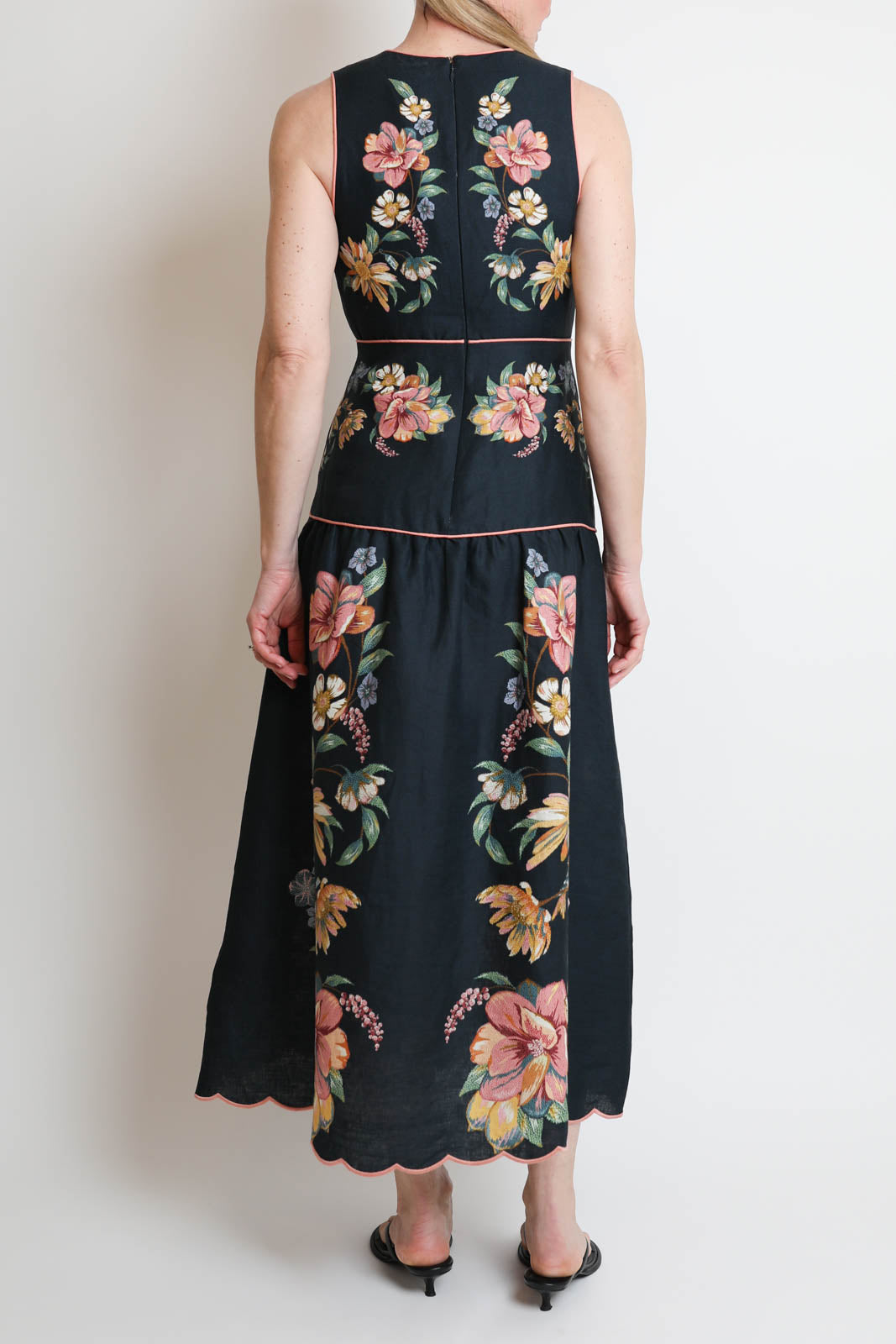 Farm Rio, Kleid Maria Floral in Dark Blue