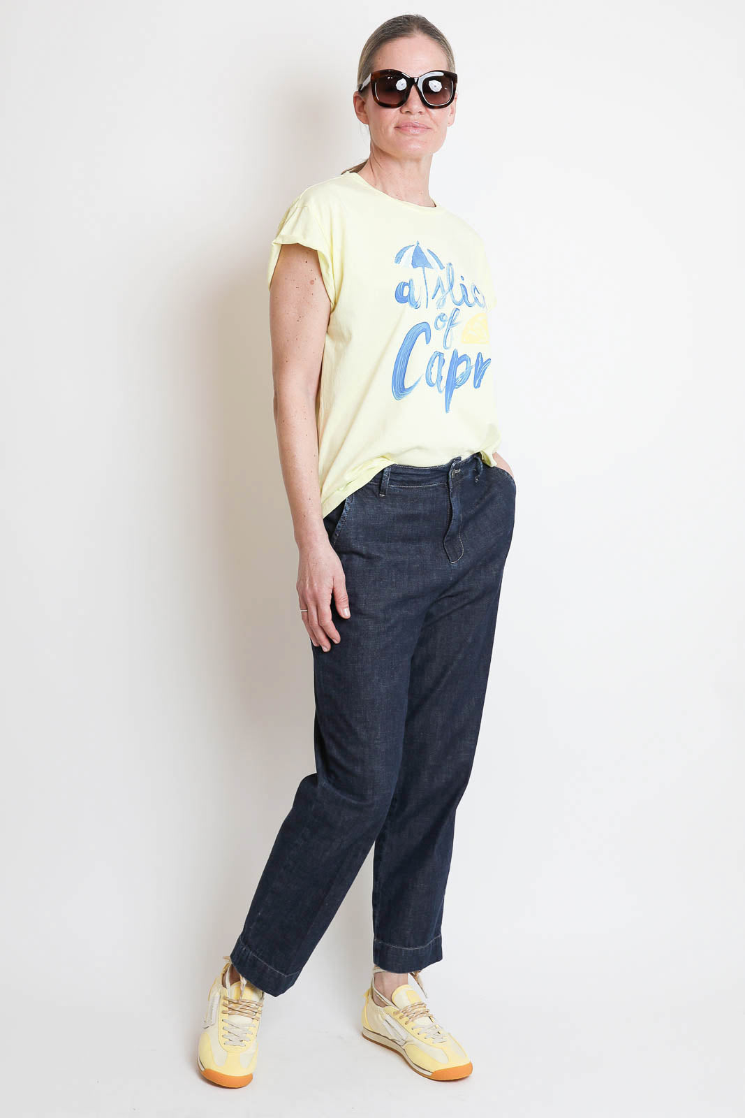 Bowery, T-Shirt Slice of Capri in Vintage Lemonade